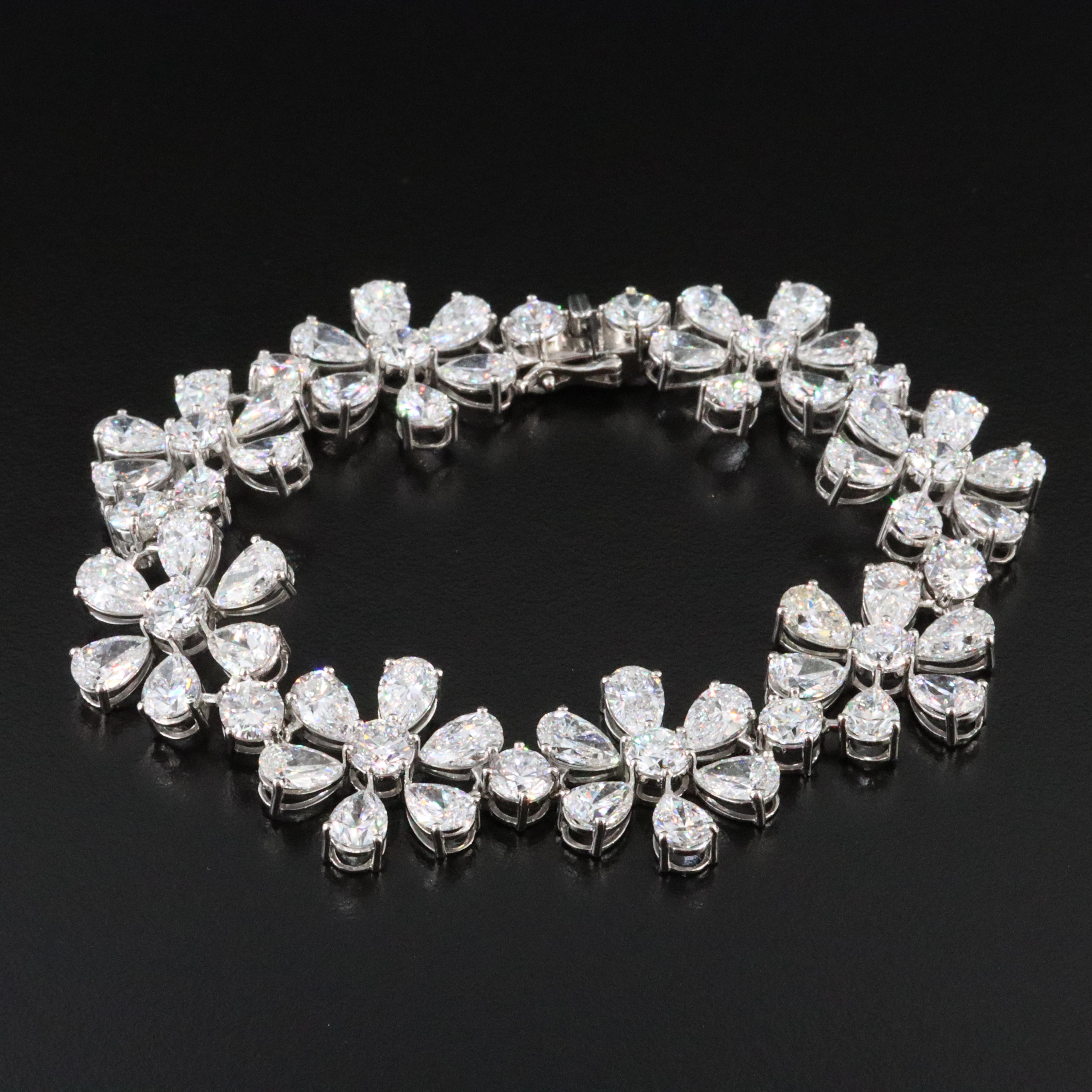 Platinum 34.68 CTW Lab Grown Diamond Bracelet