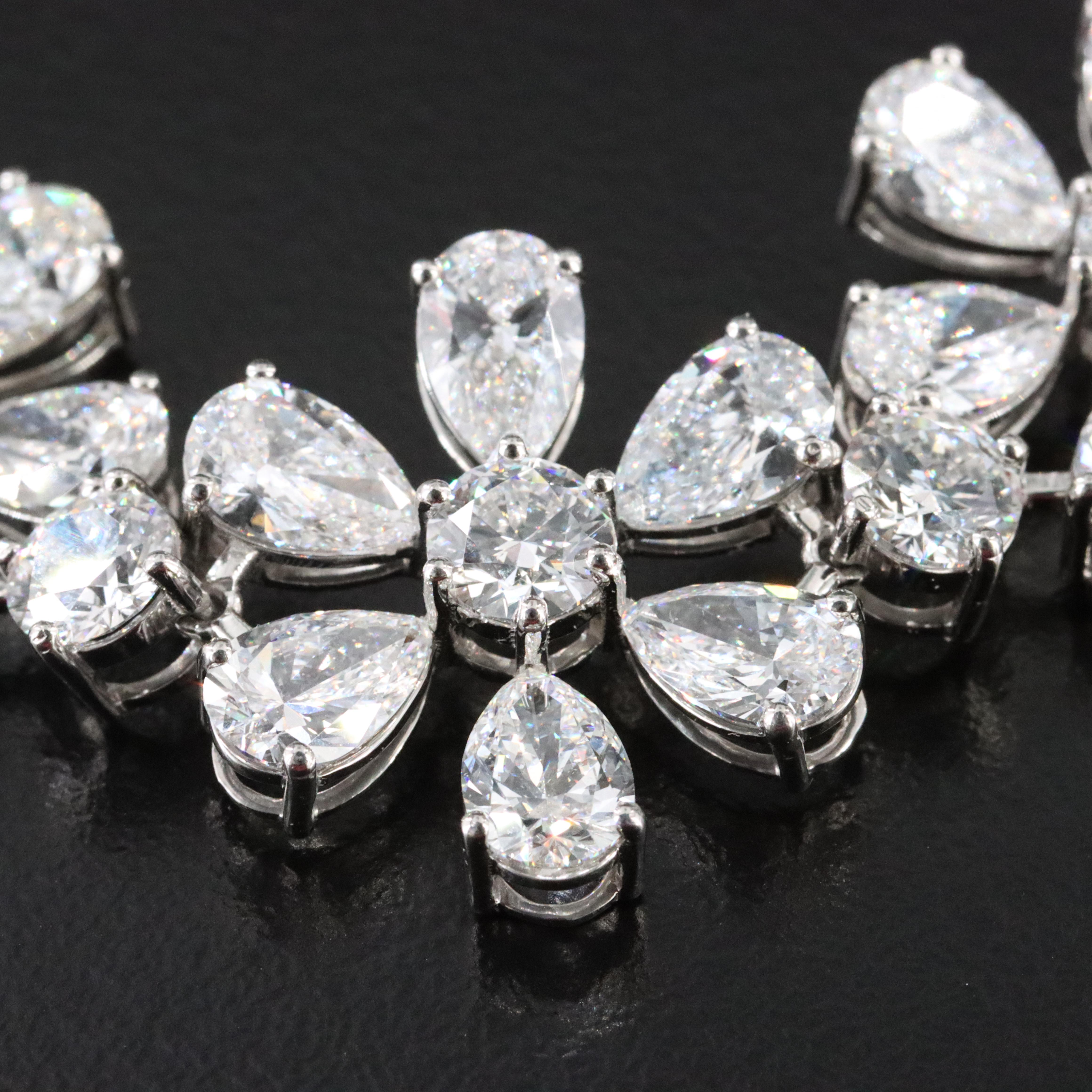 Platinum 34.68 CTW Lab Grown Diamond Bracelet