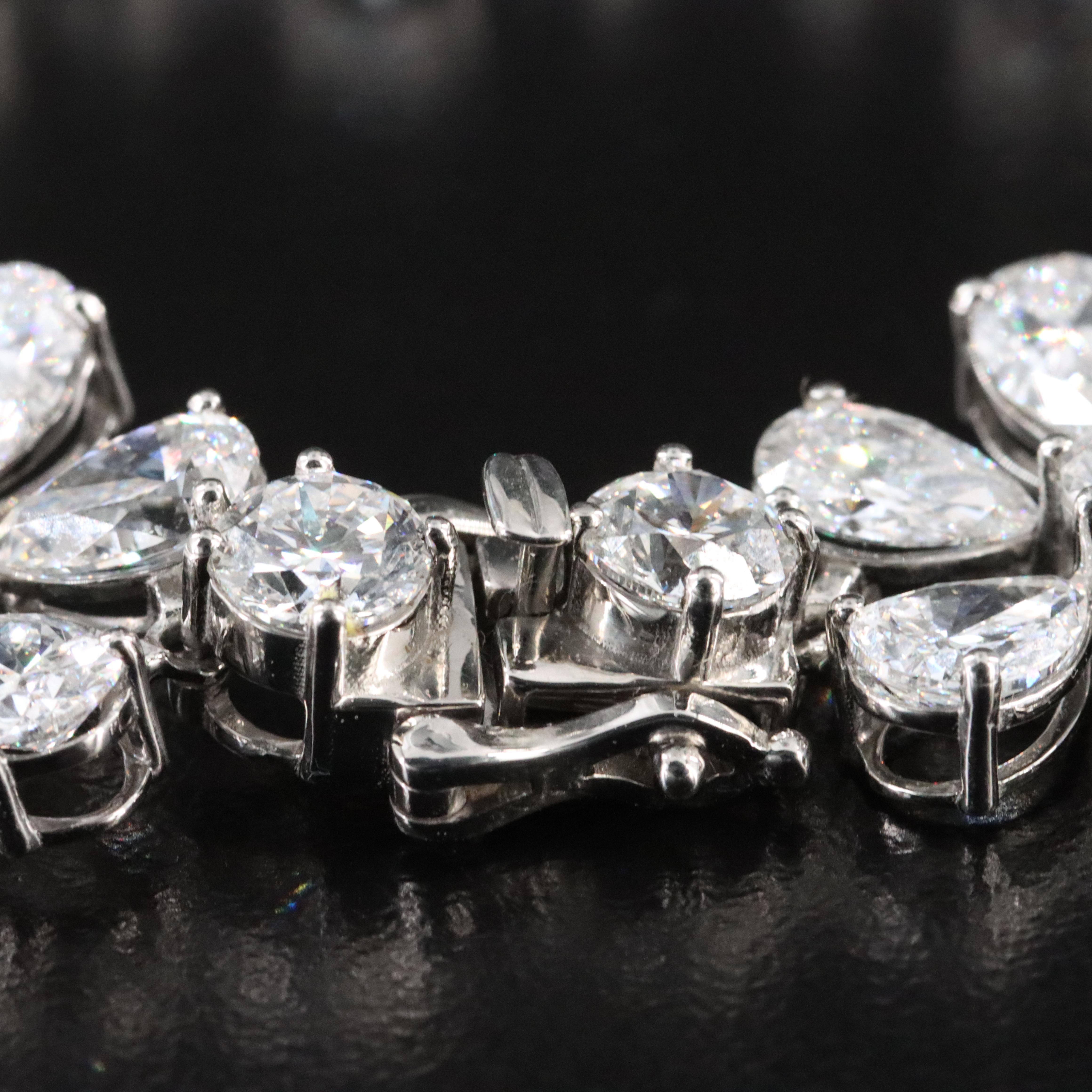 Platinum 34.68 CTW Lab Grown Diamond Bracelet