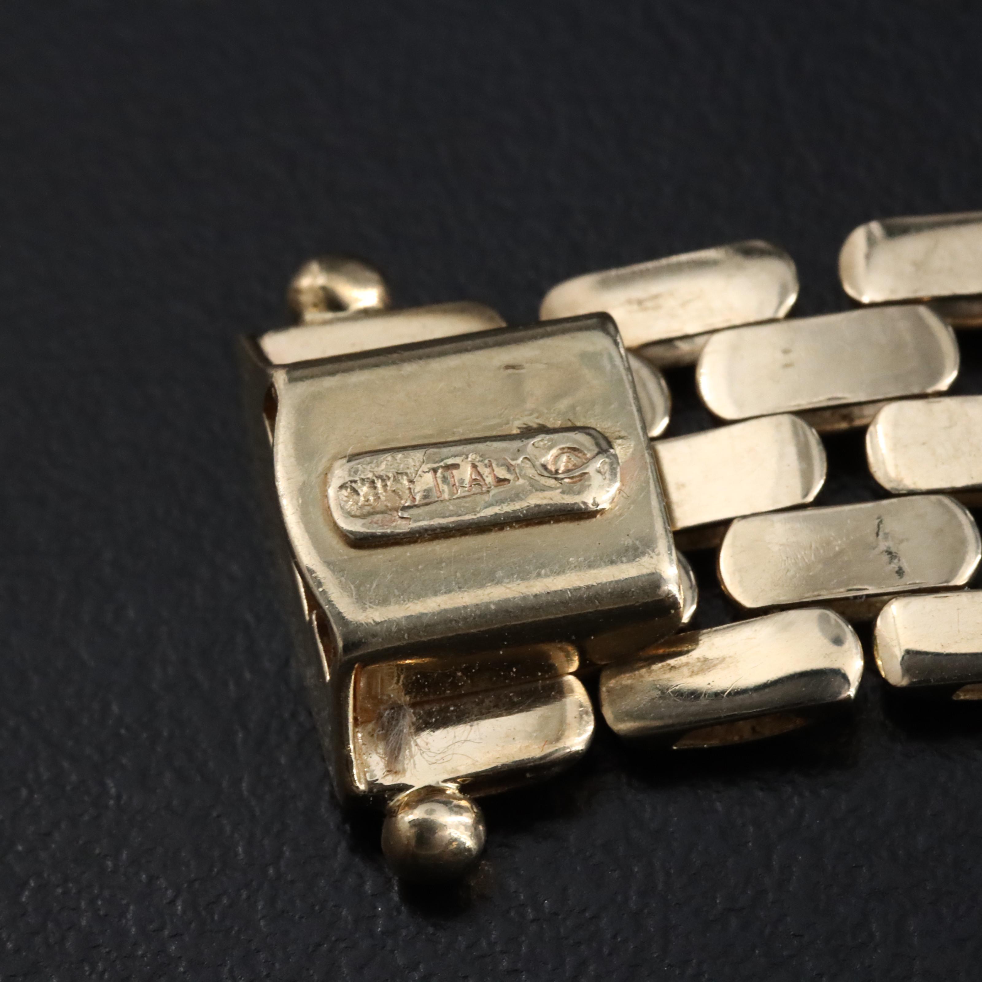 Italian 14K Two-Tone Panther Bracelet