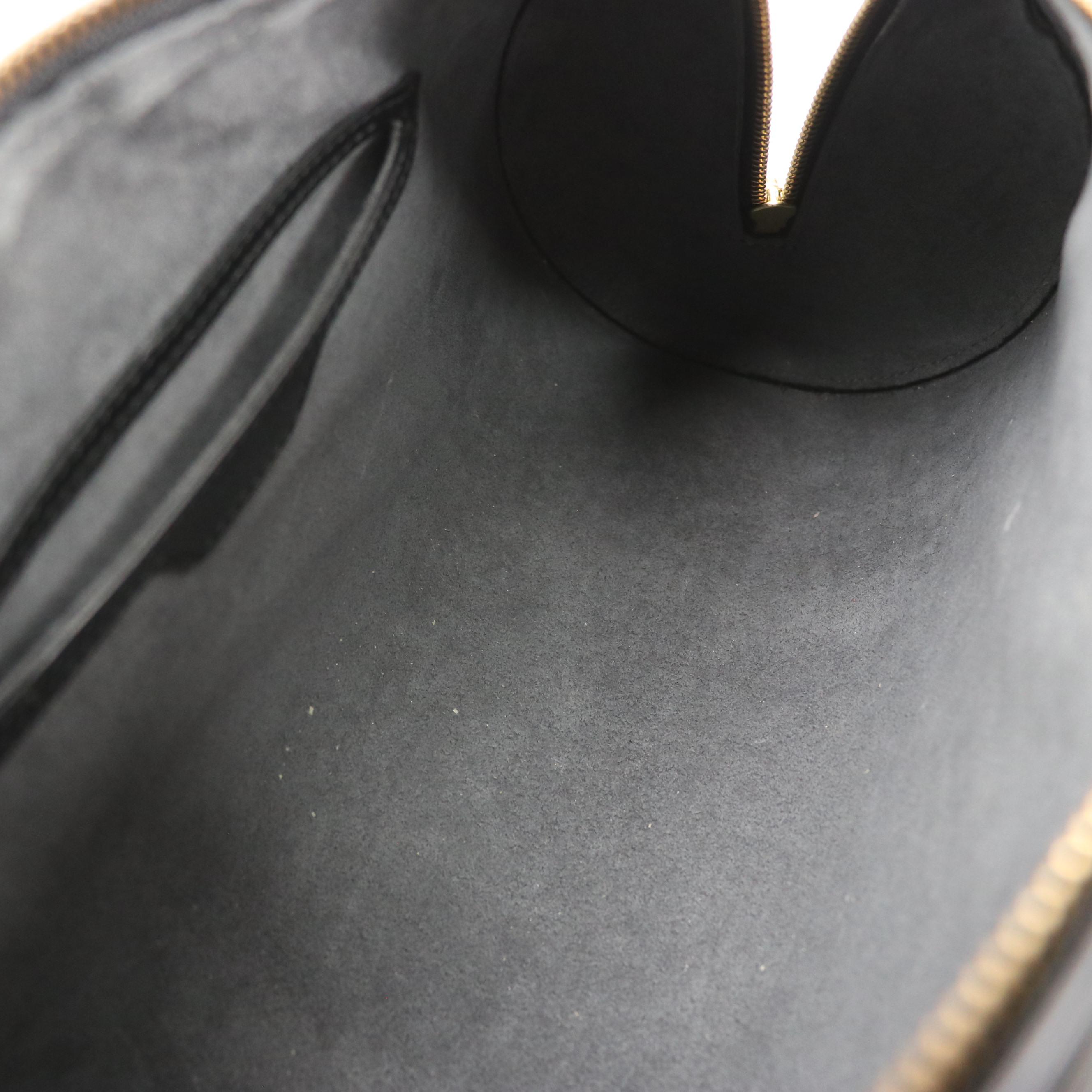 Louis Vuitton Soufflot Barrel Bag in Black Epi and Smooth Leather