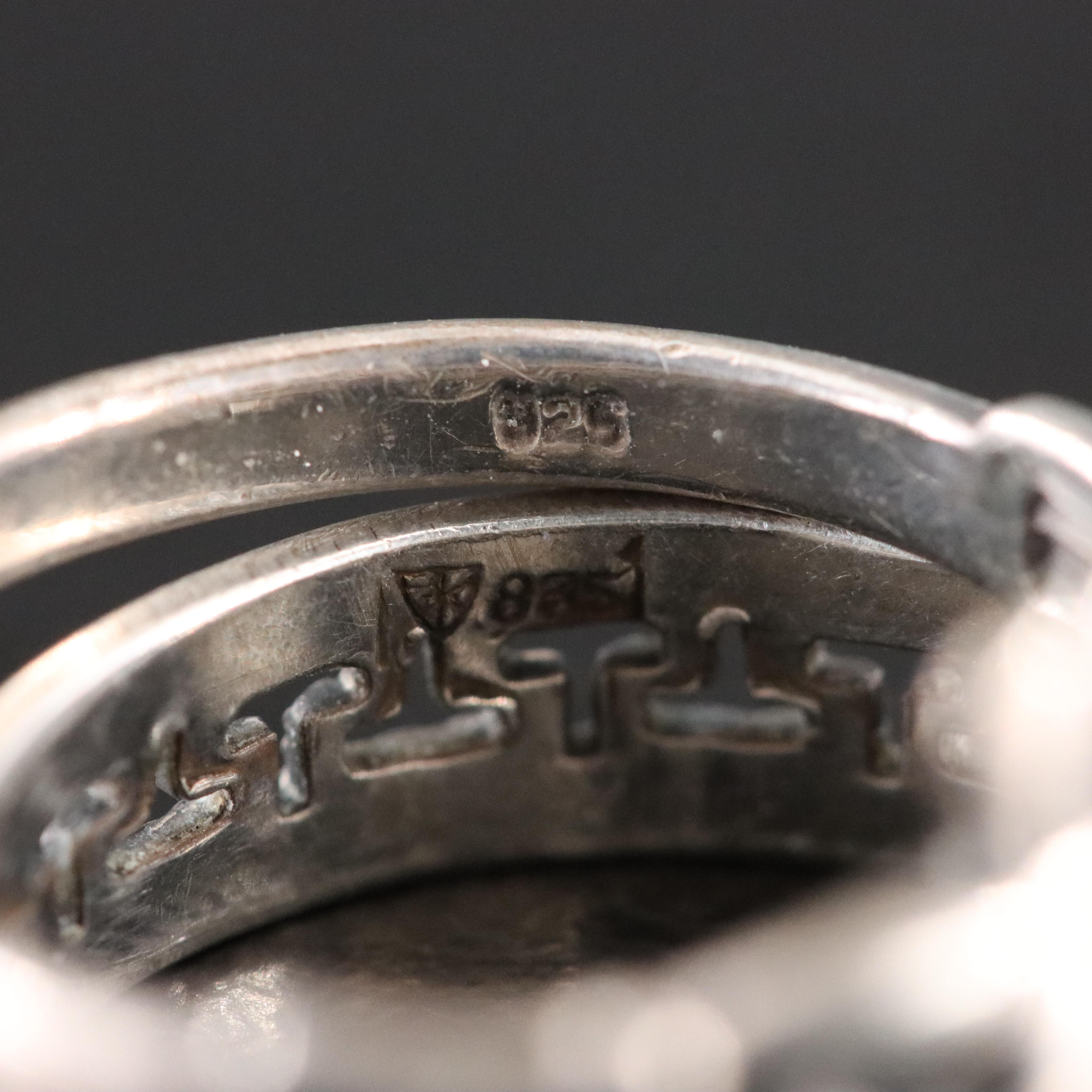 Sterling Jewelry Collection Featuring Irish Claddagh Ring and Shamrock Pendant