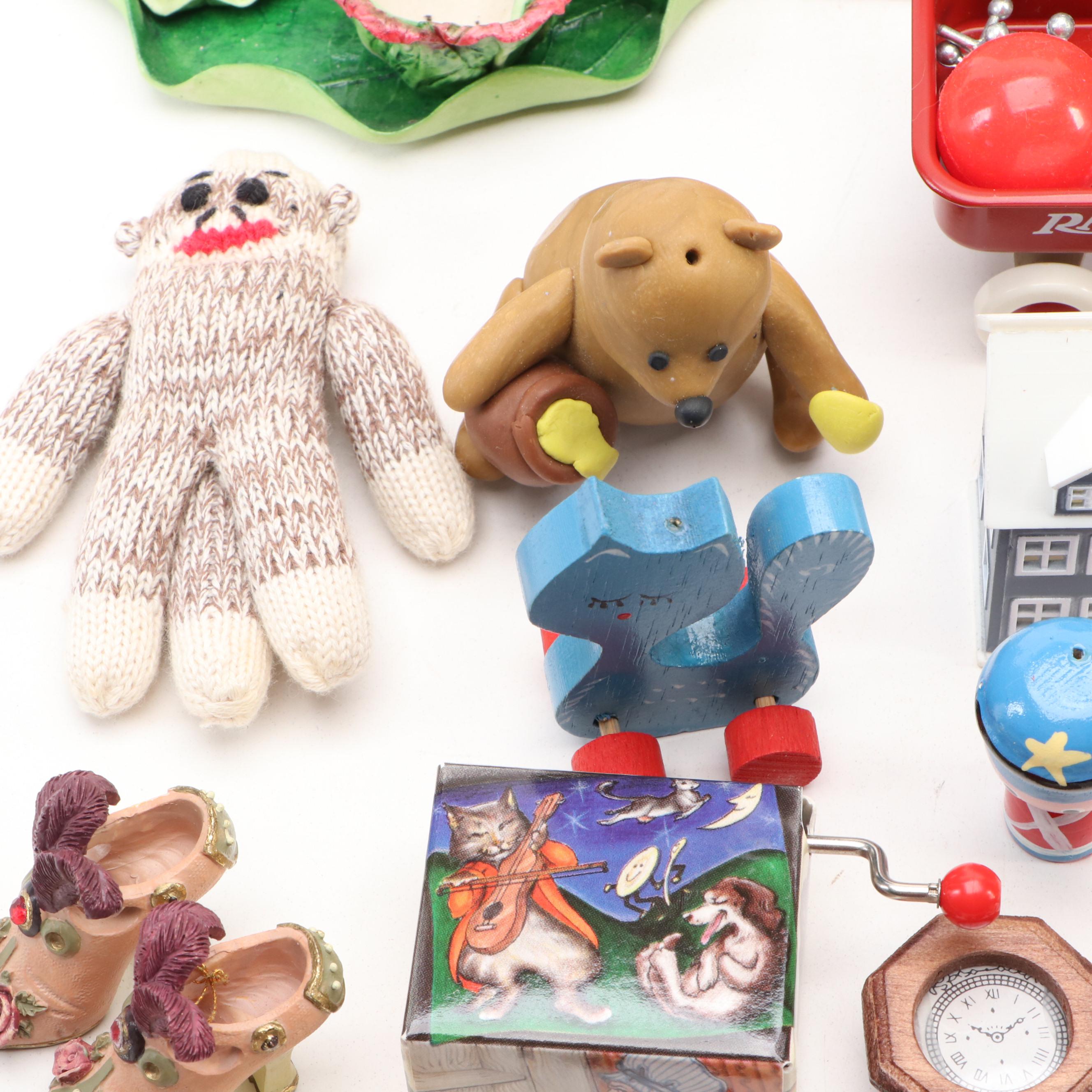 Victorian Style Potbelly Stoves with Other Miniature Accessories and Decor