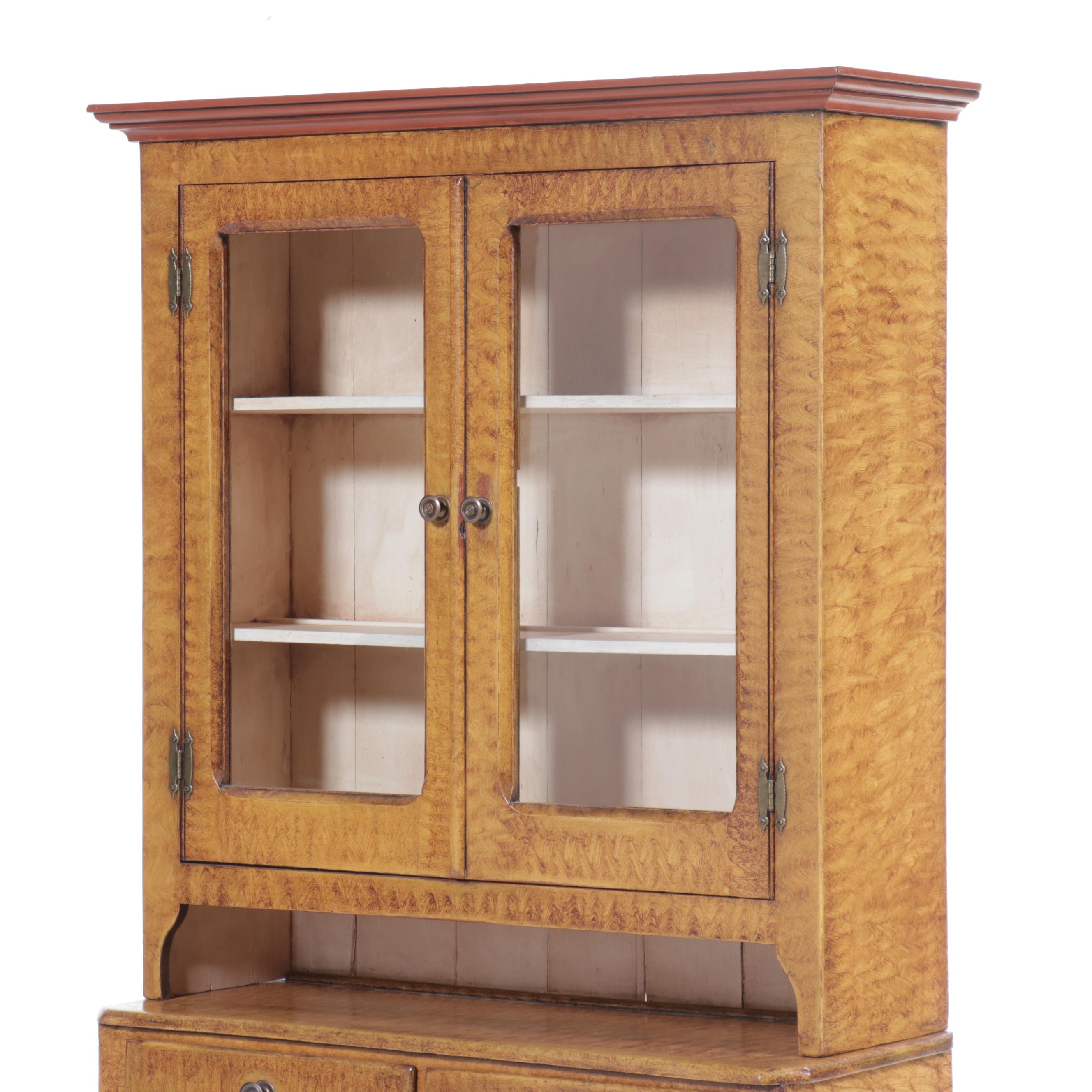 Paint-Decorated Wood Cupboard, Early 20th Century