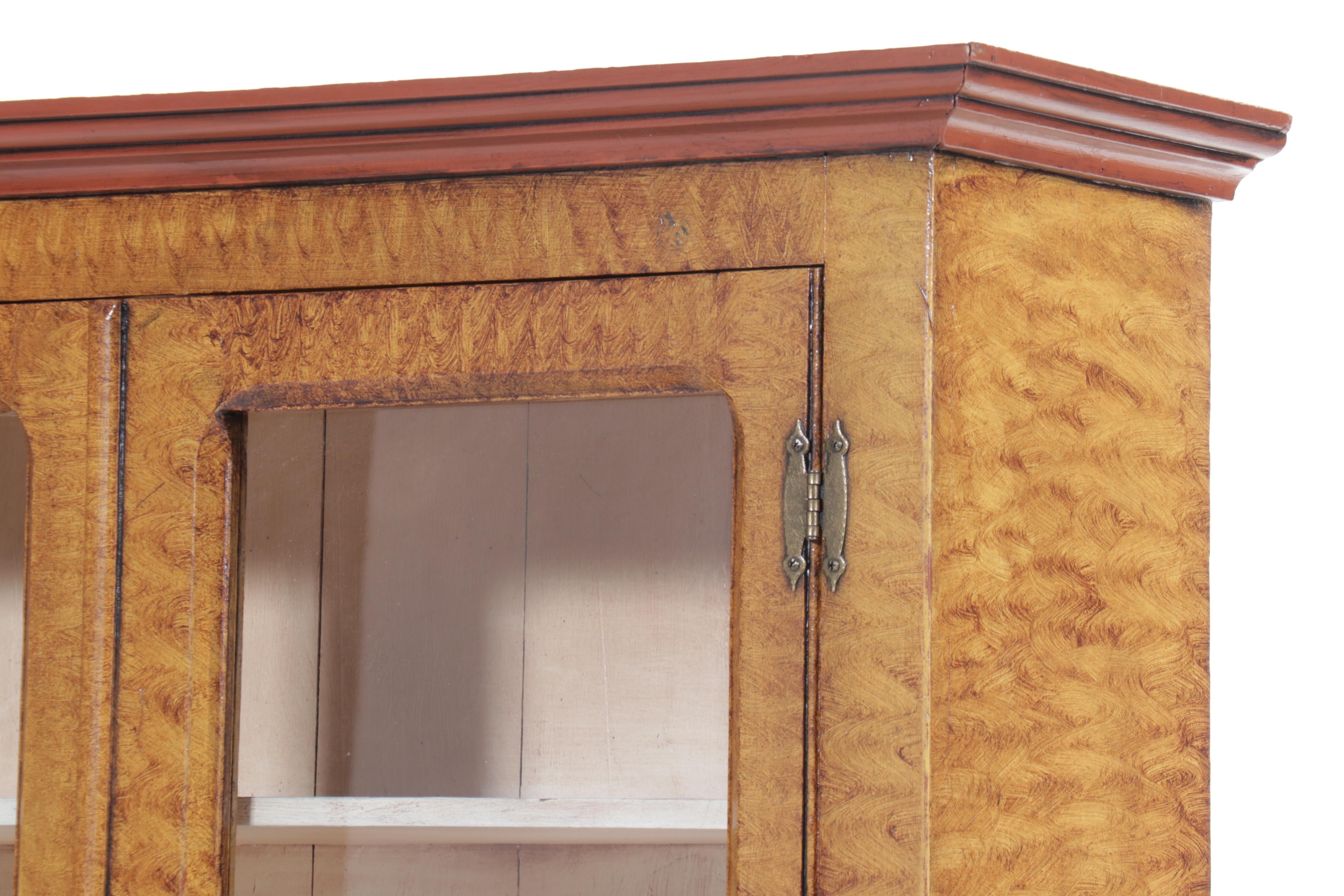 Paint-Decorated Wood Cupboard, Early 20th Century