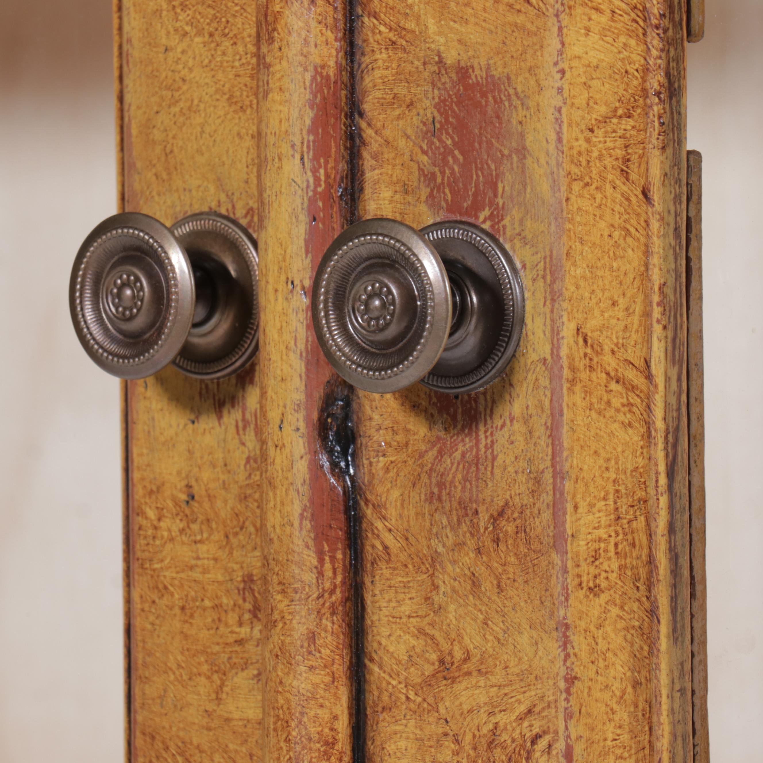 Paint-Decorated Wood Cupboard, Early 20th Century