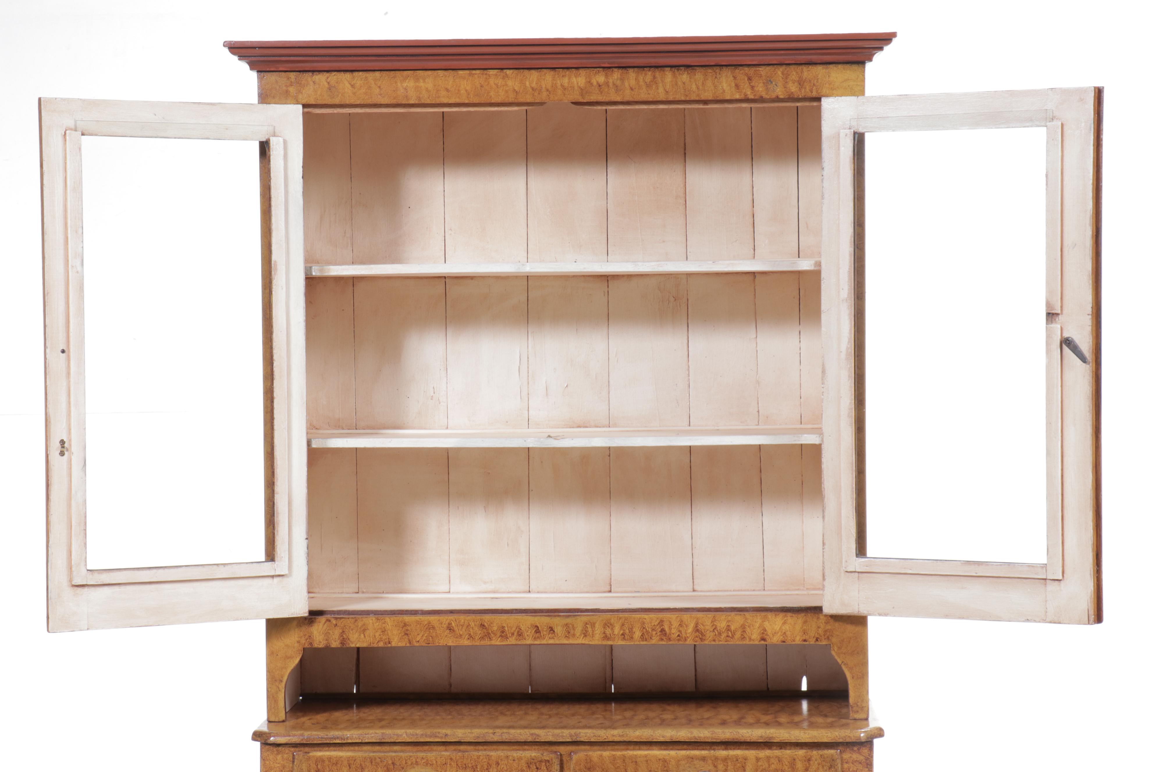 Paint-Decorated Wood Cupboard, Early 20th Century