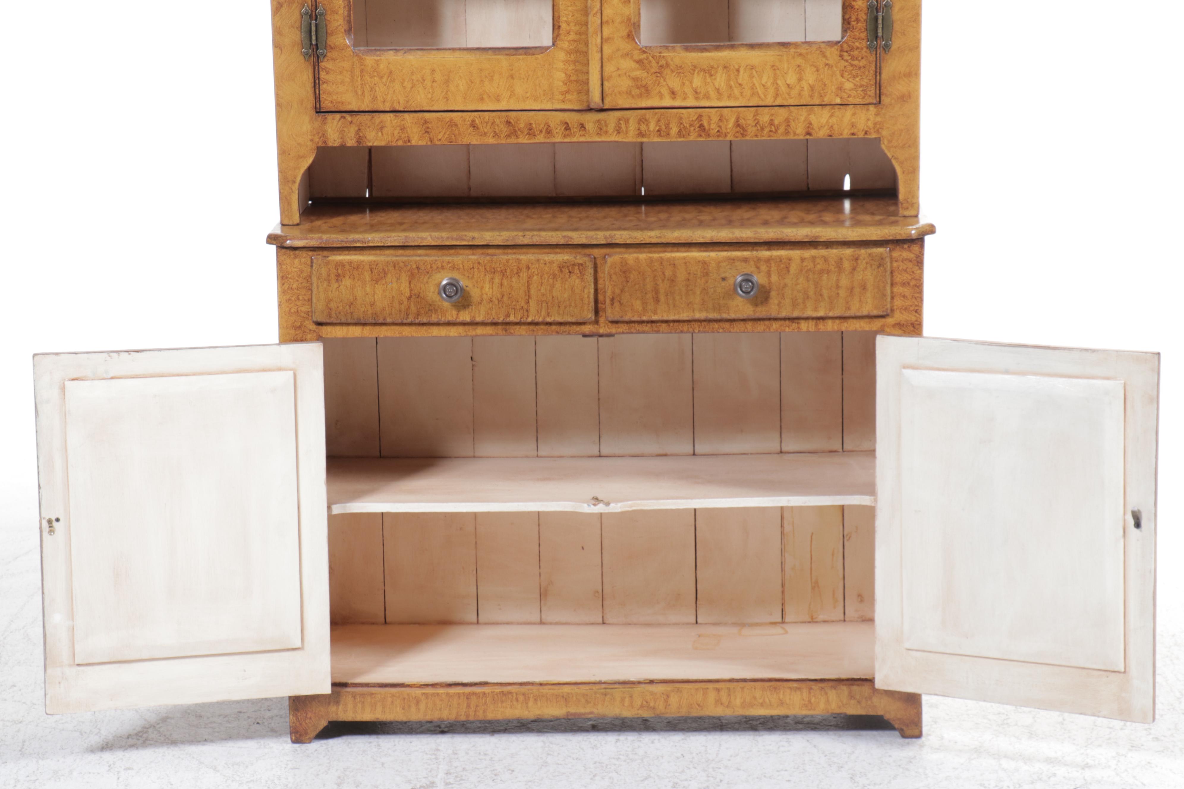 Paint-Decorated Wood Cupboard, Early 20th Century