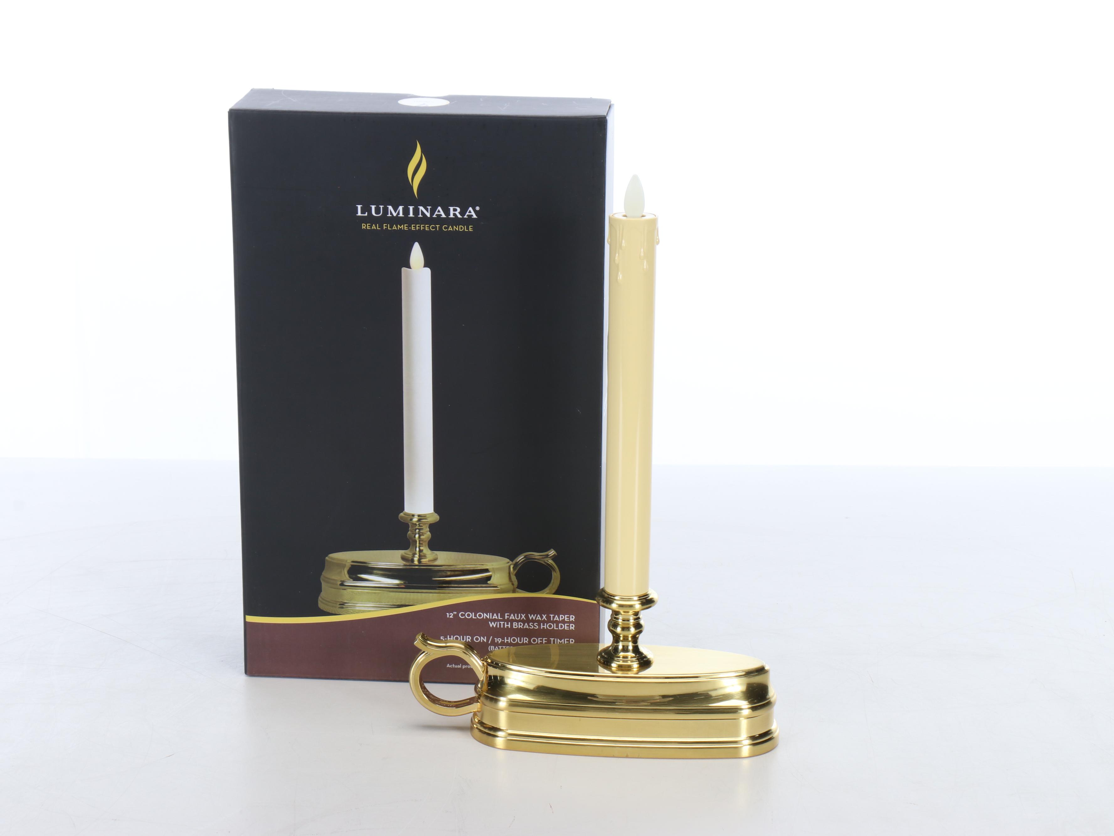 Luminara and Other Flameless Candles in Chambersticks