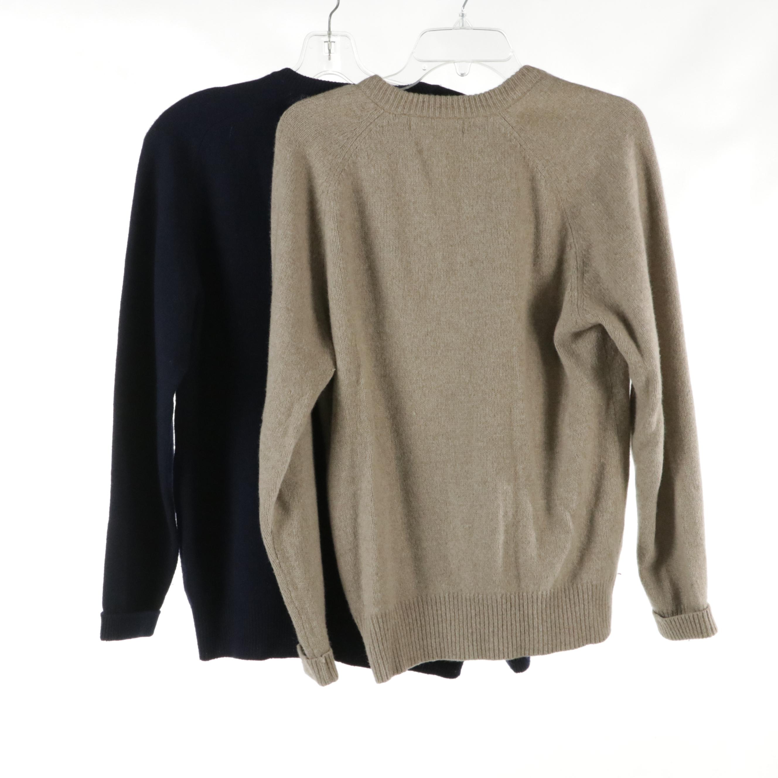 Men's Pringle and Lowell Dreyfus Cashmere and Mink/Wool Blend V-Neck Sweaters