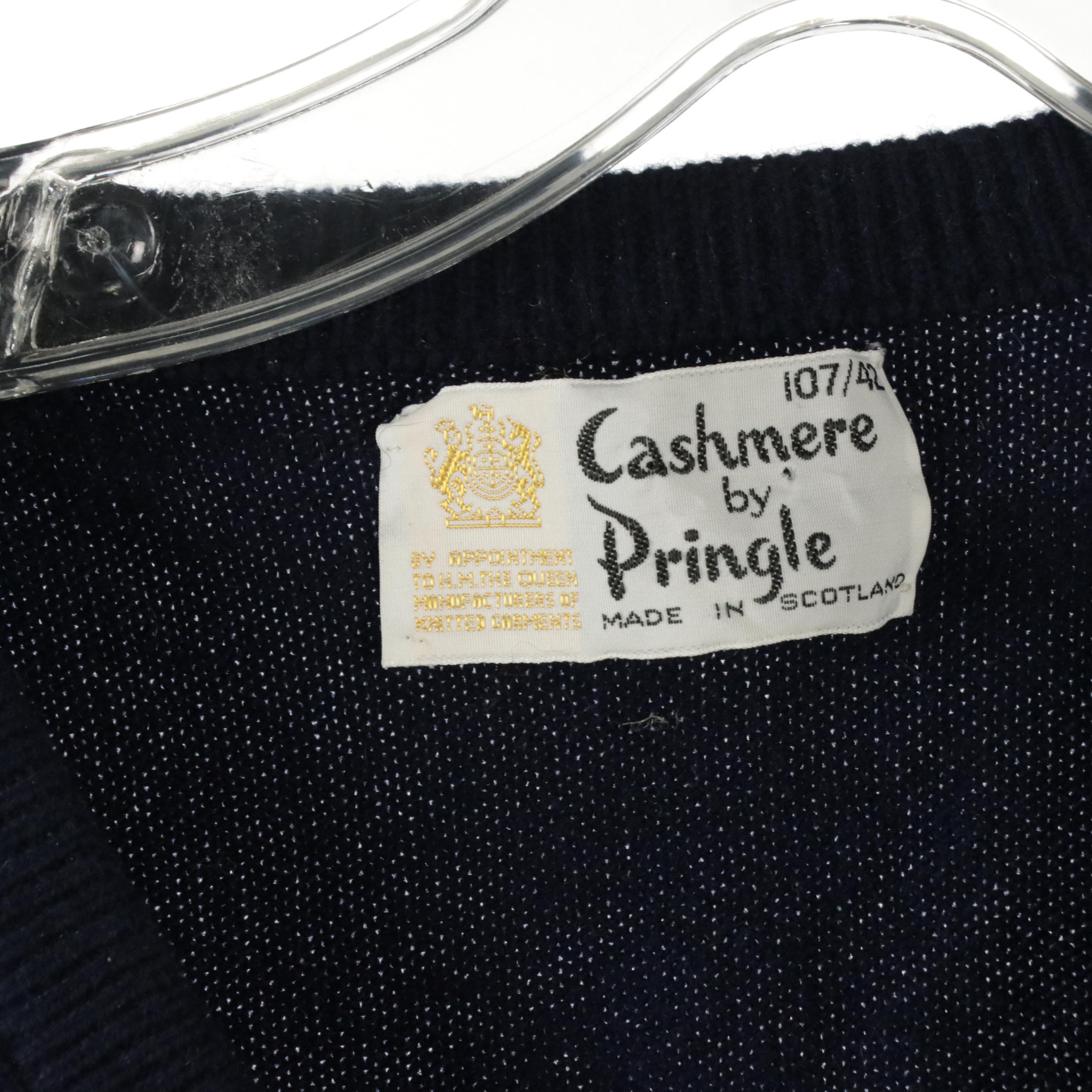 Men's Pringle and Lowell Dreyfus Cashmere and Mink/Wool Blend V-Neck Sweaters