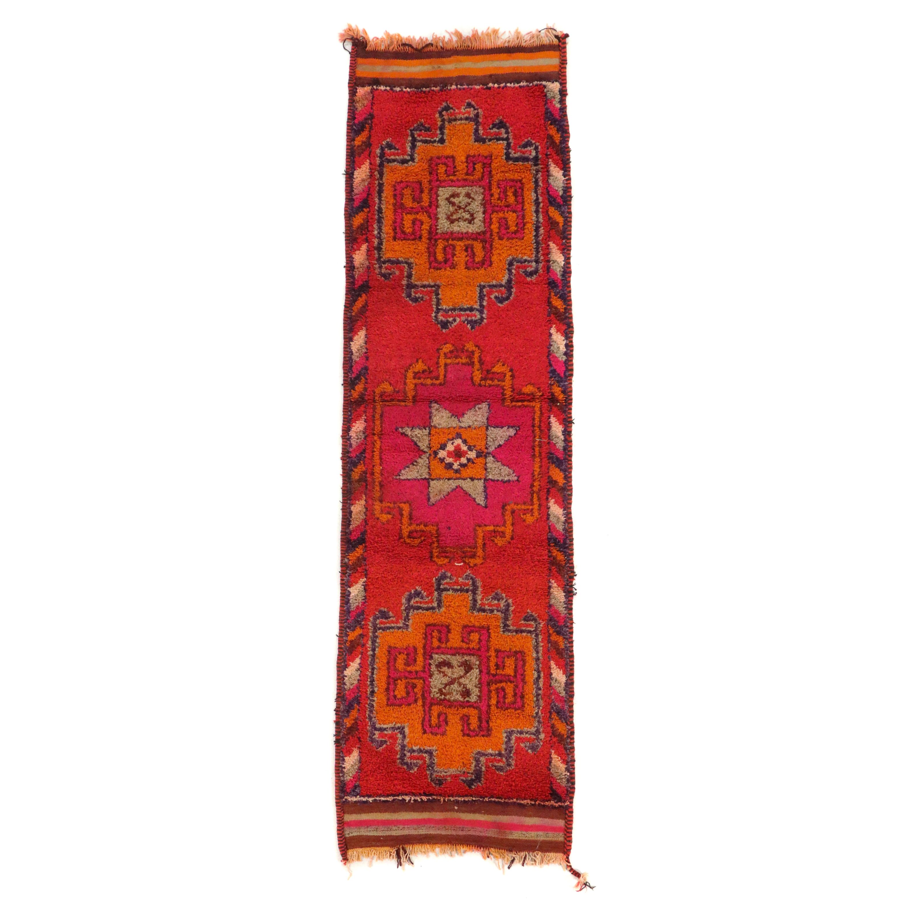 3'1 x 11' Hand-Knotted Moroccan Berber Long Rug