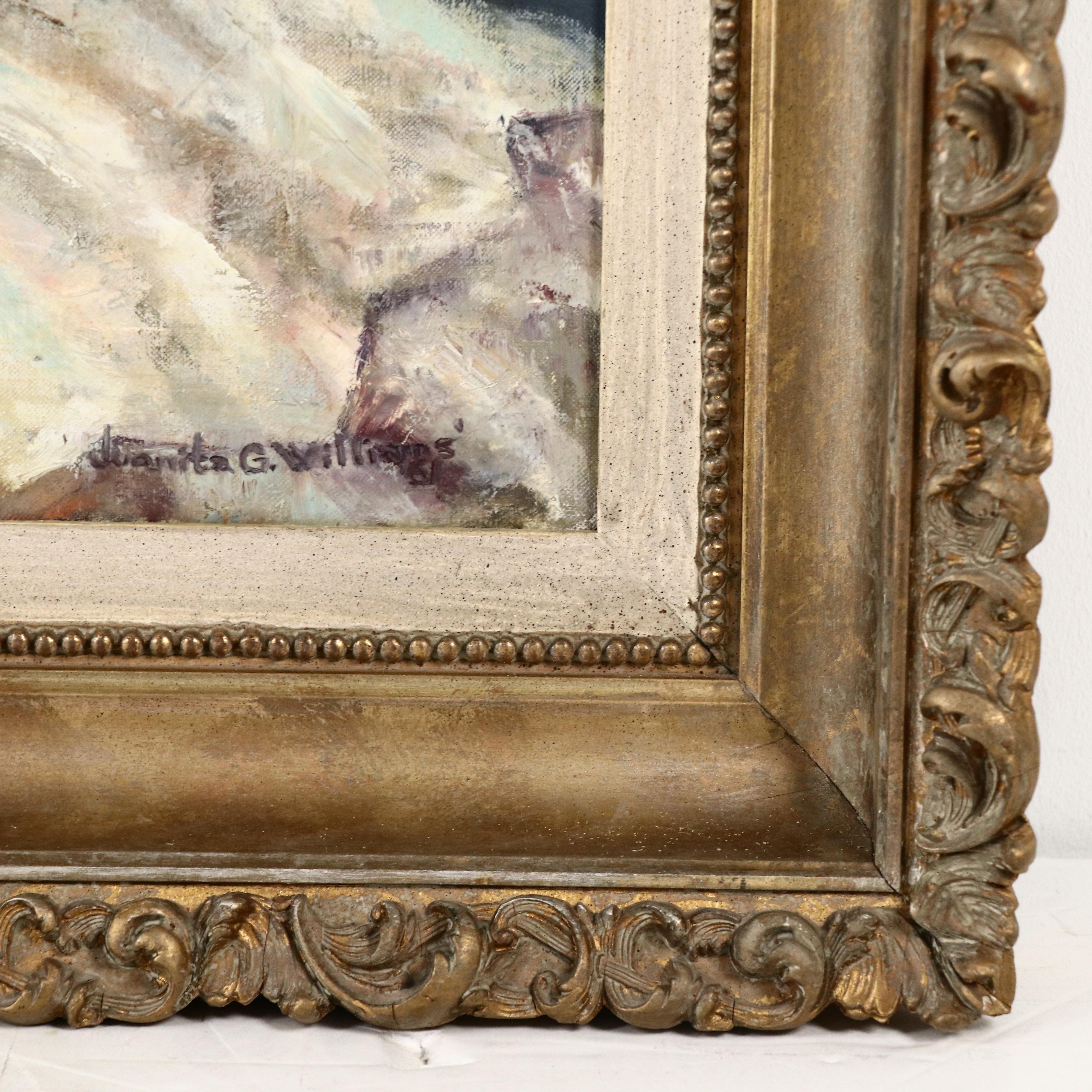 Juanita G. Williams Portrait Oil Painting of Young Woman, 1961