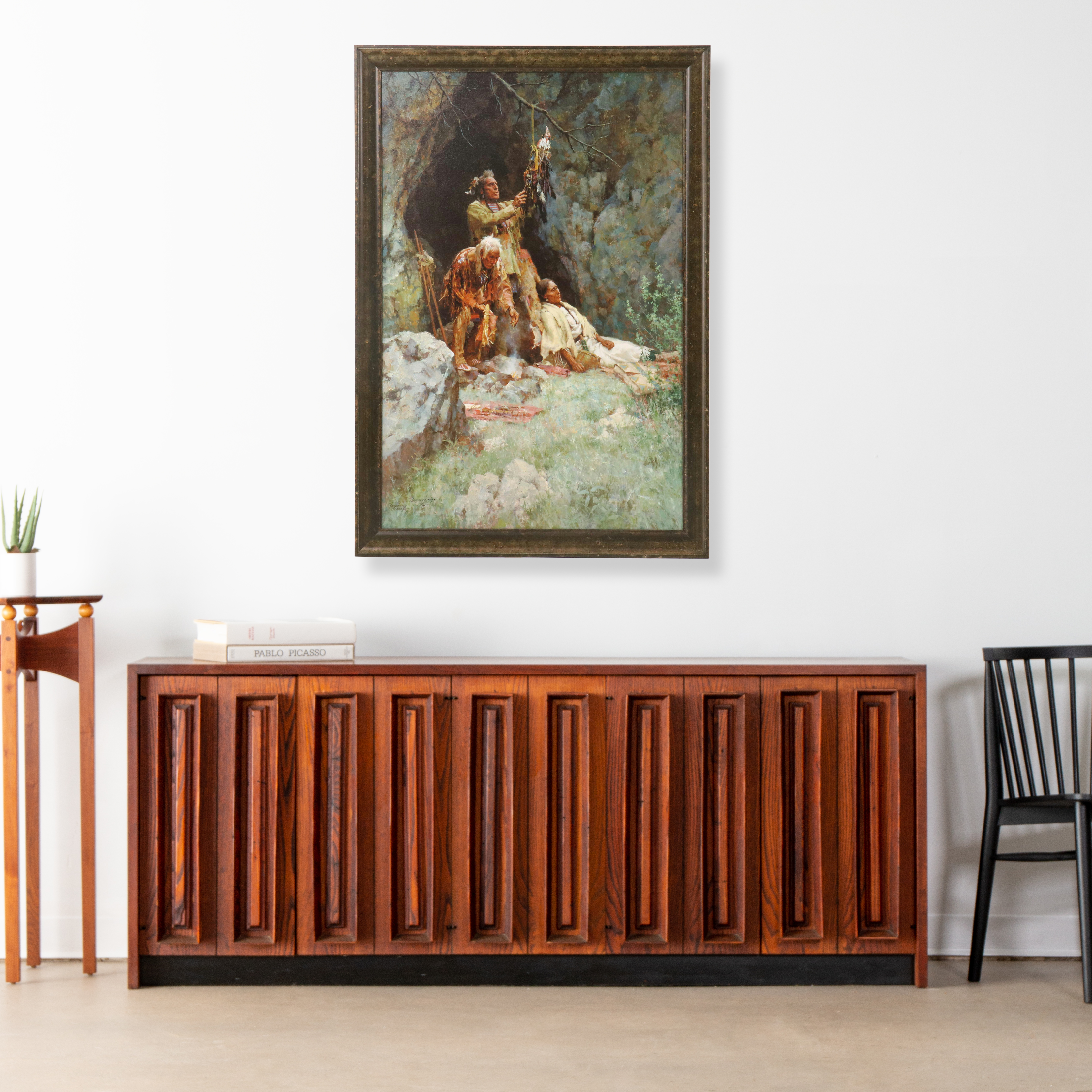 Howard Terpning Offset Lithograph "The Healing Power of the Raven Bundle"