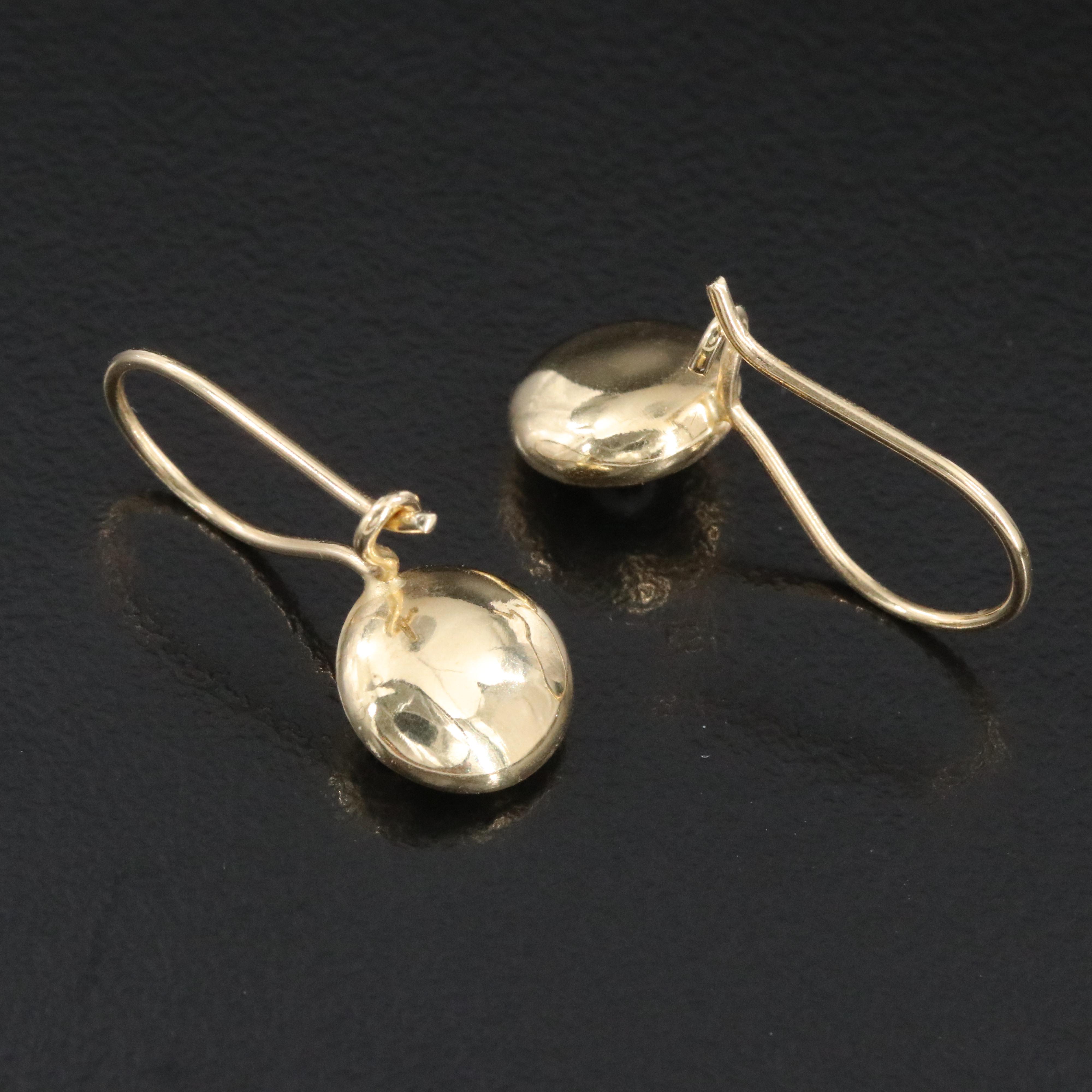 14K Glass Evil Eye Earrings