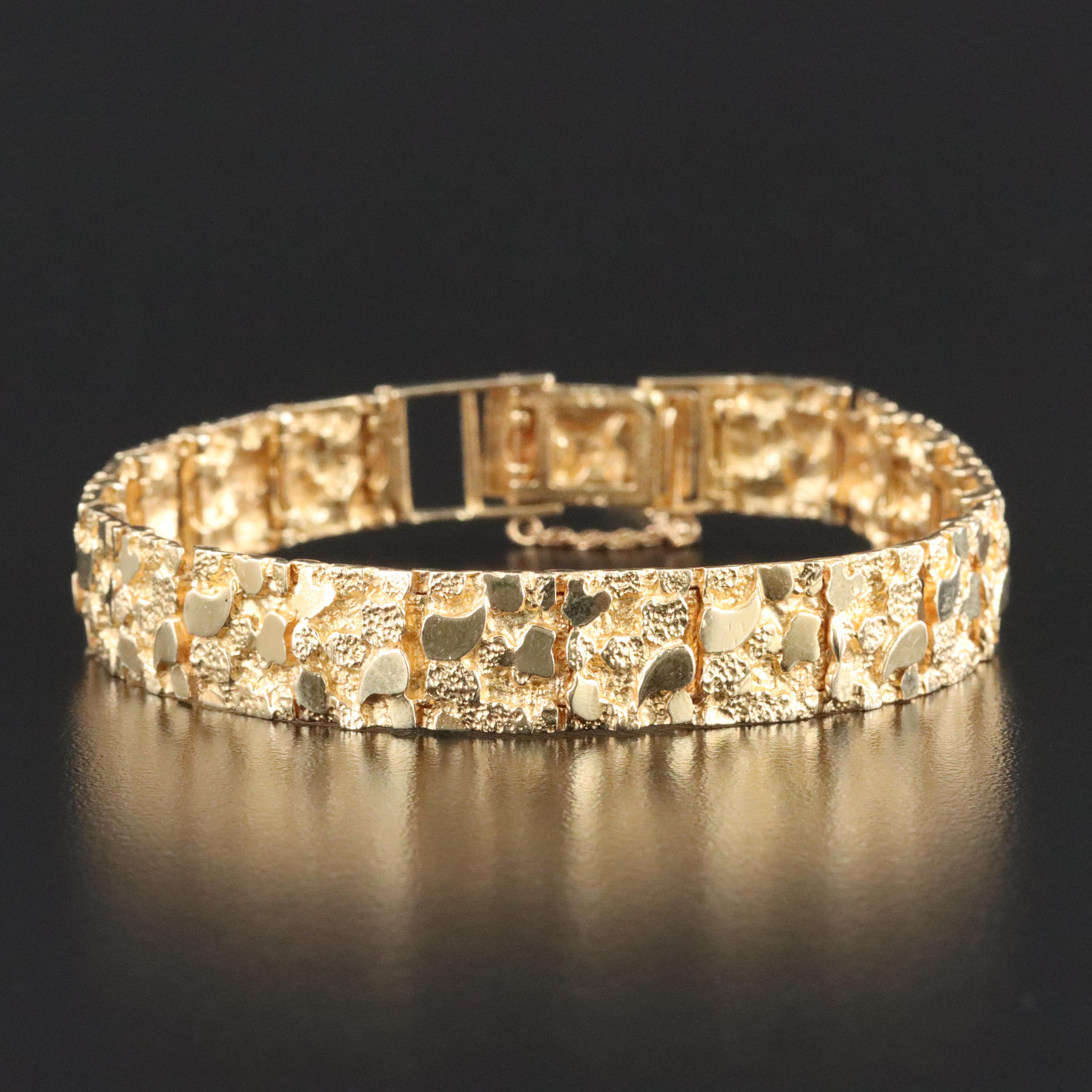 14K Nugget Style Link Bracelet