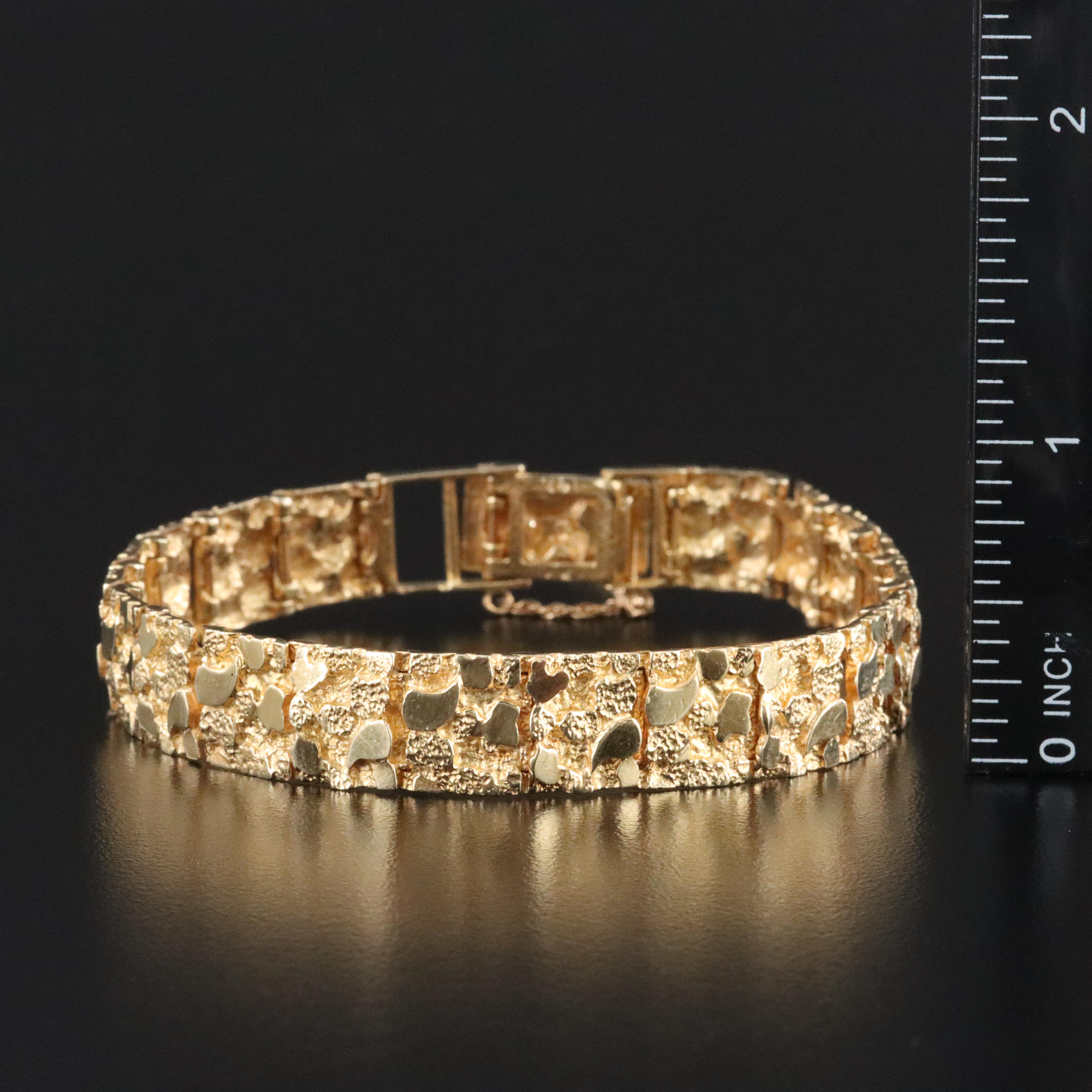 14K Nugget Style Link Bracelet