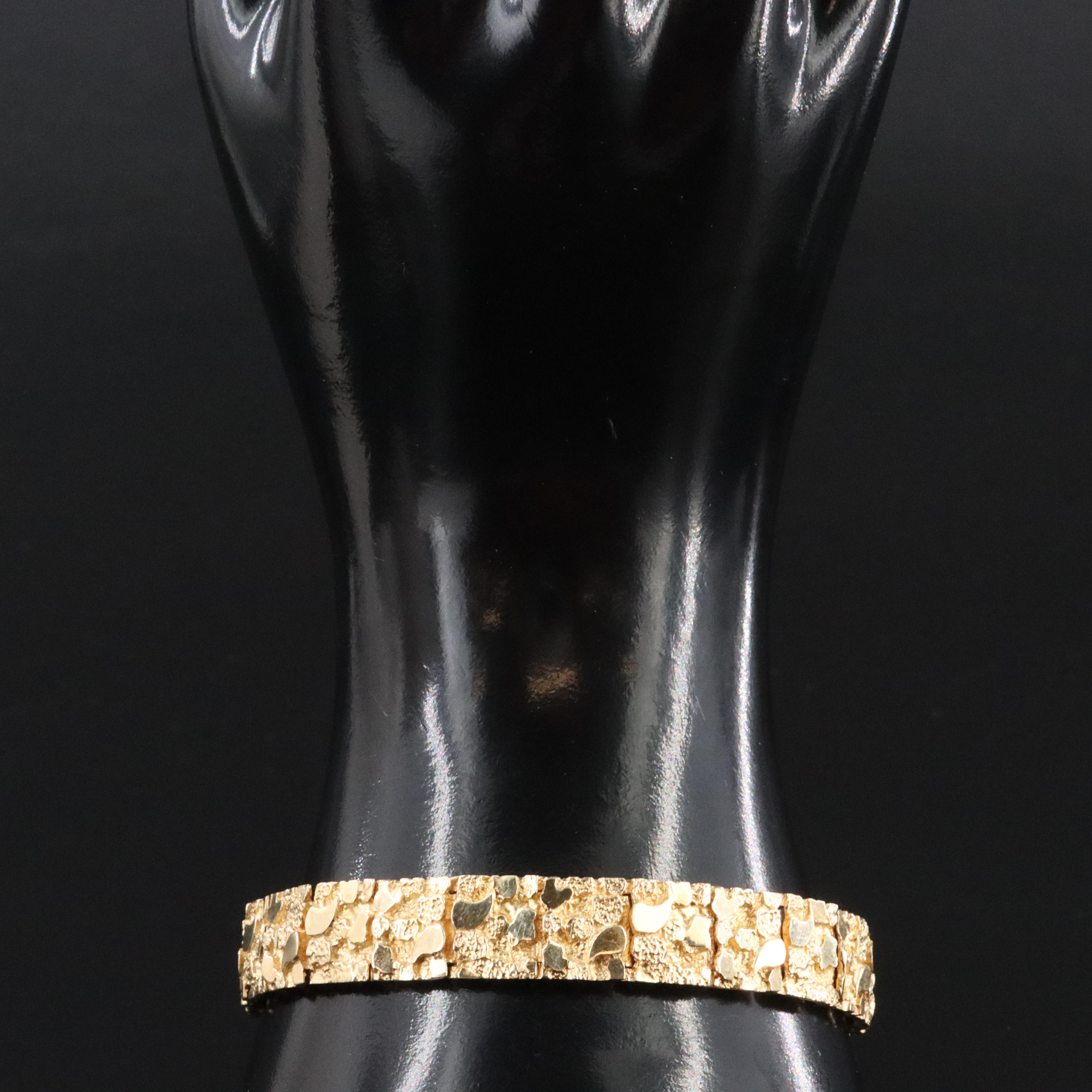 14K Nugget Style Link Bracelet