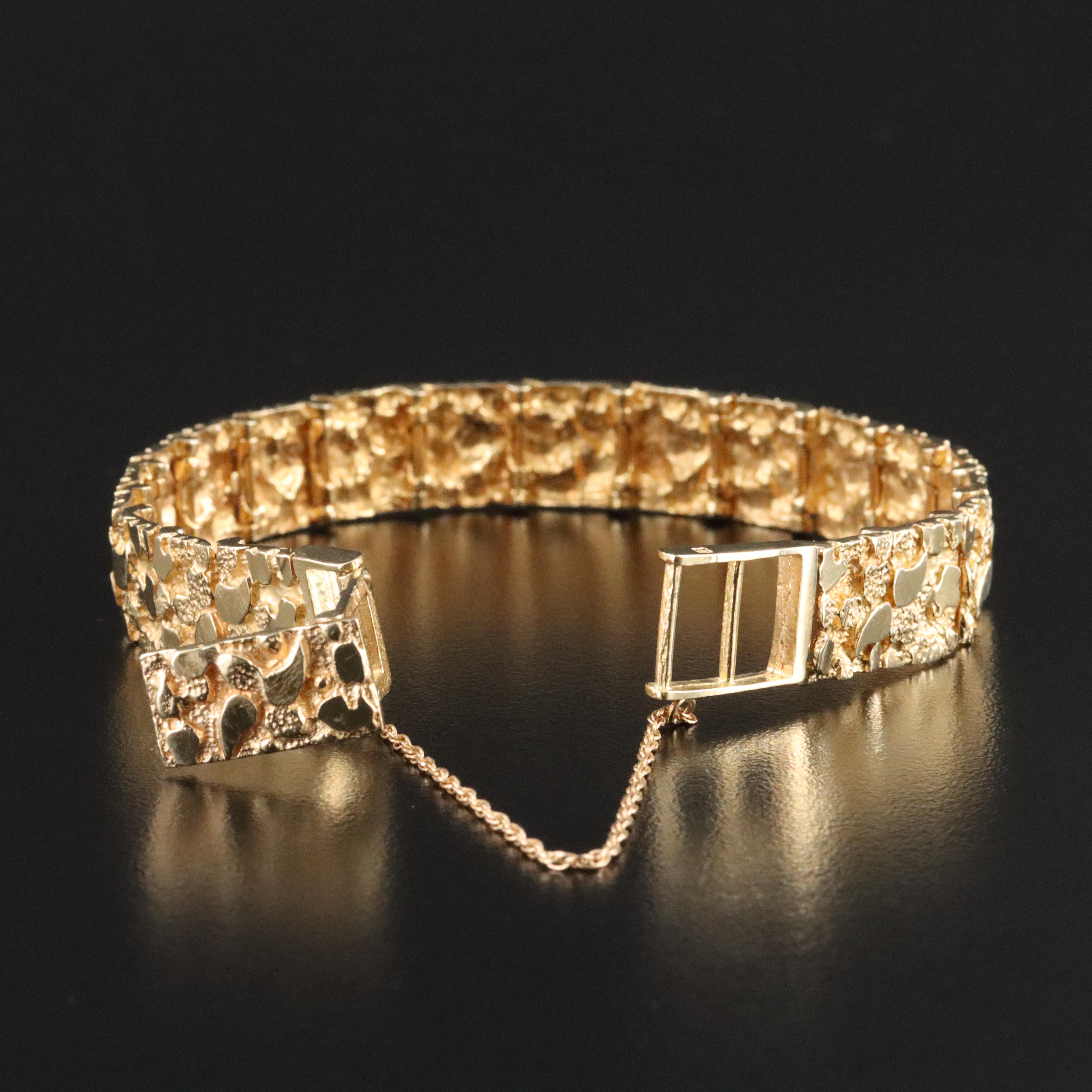 14K Nugget Style Link Bracelet