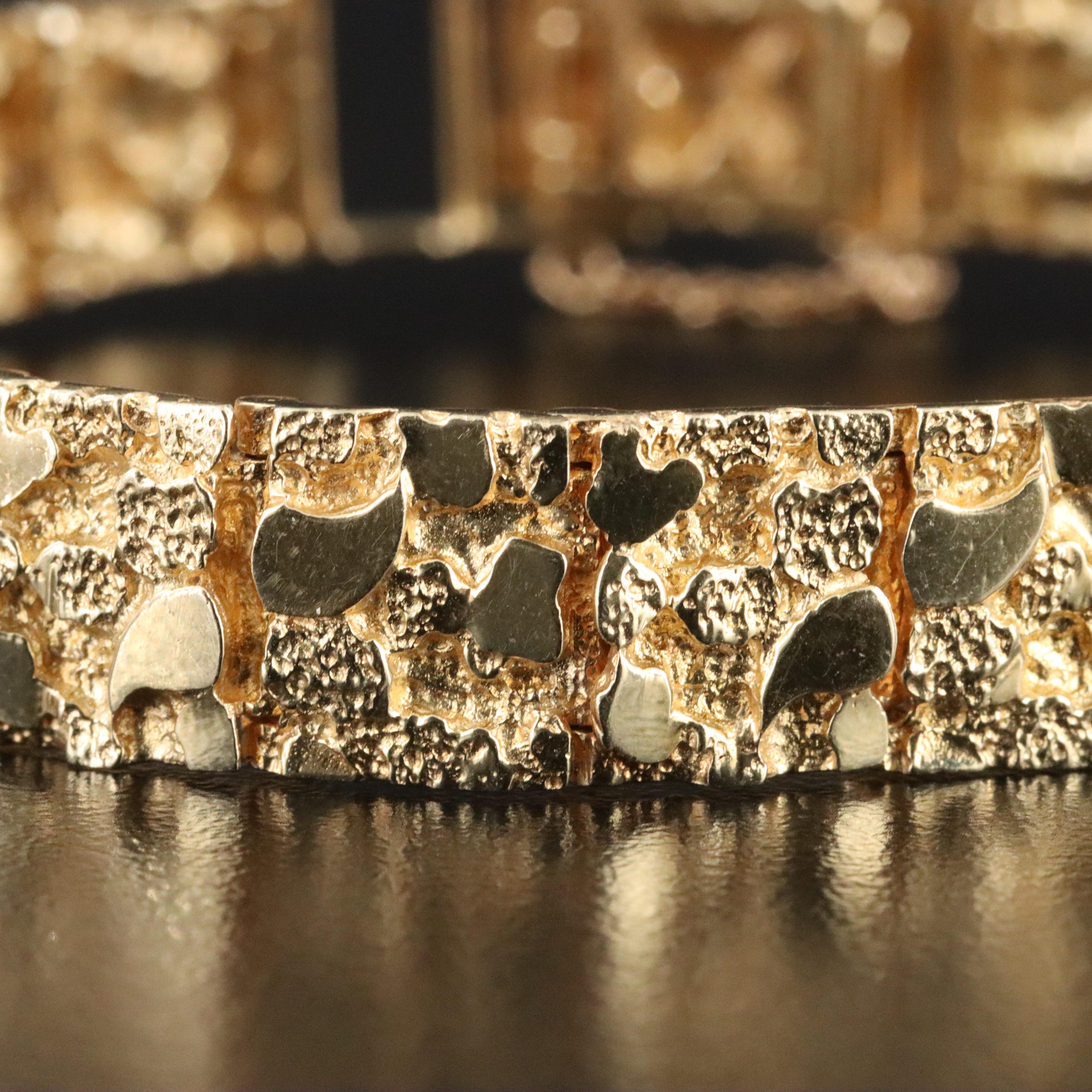 14K Nugget Style Link Bracelet