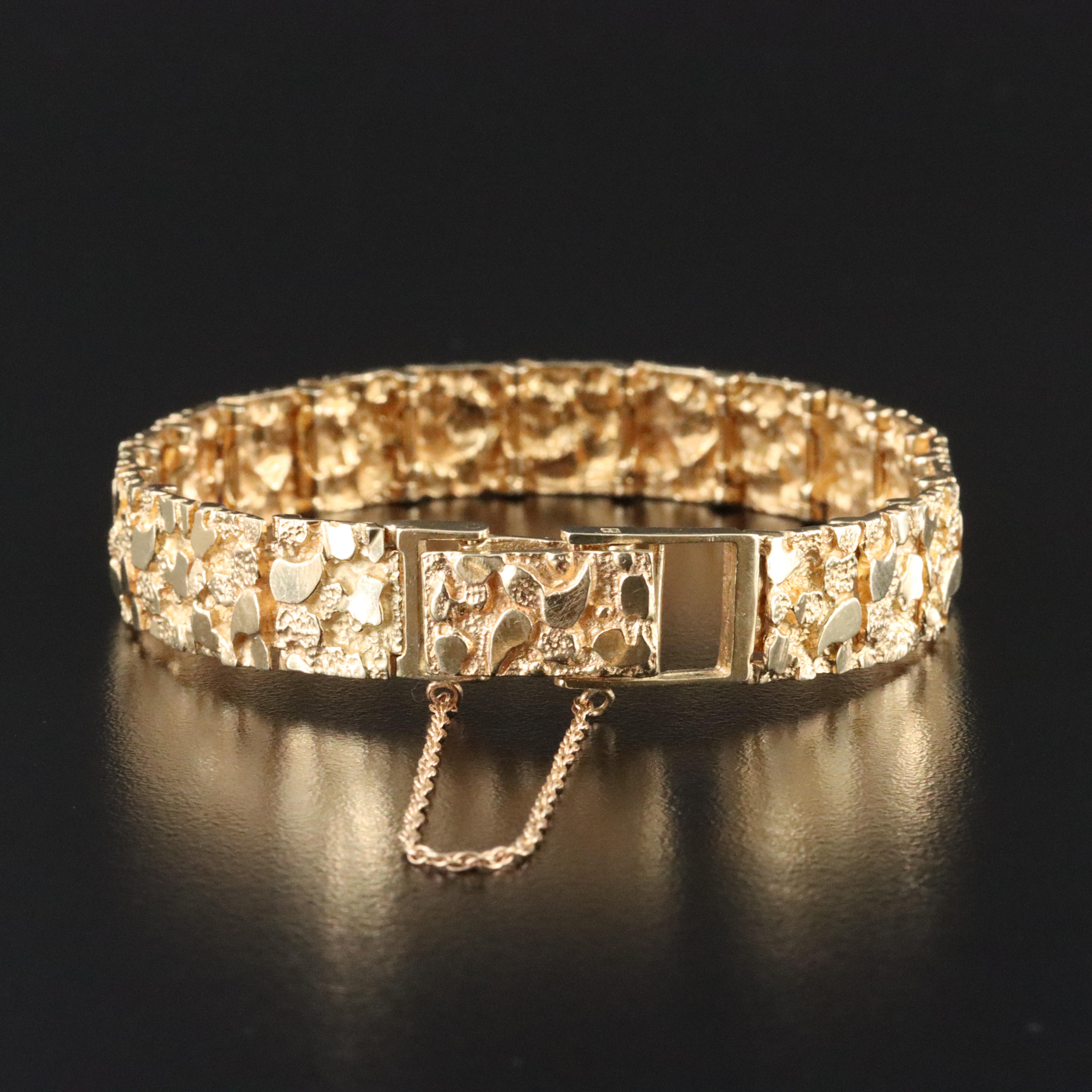 14K Nugget Style Link Bracelet