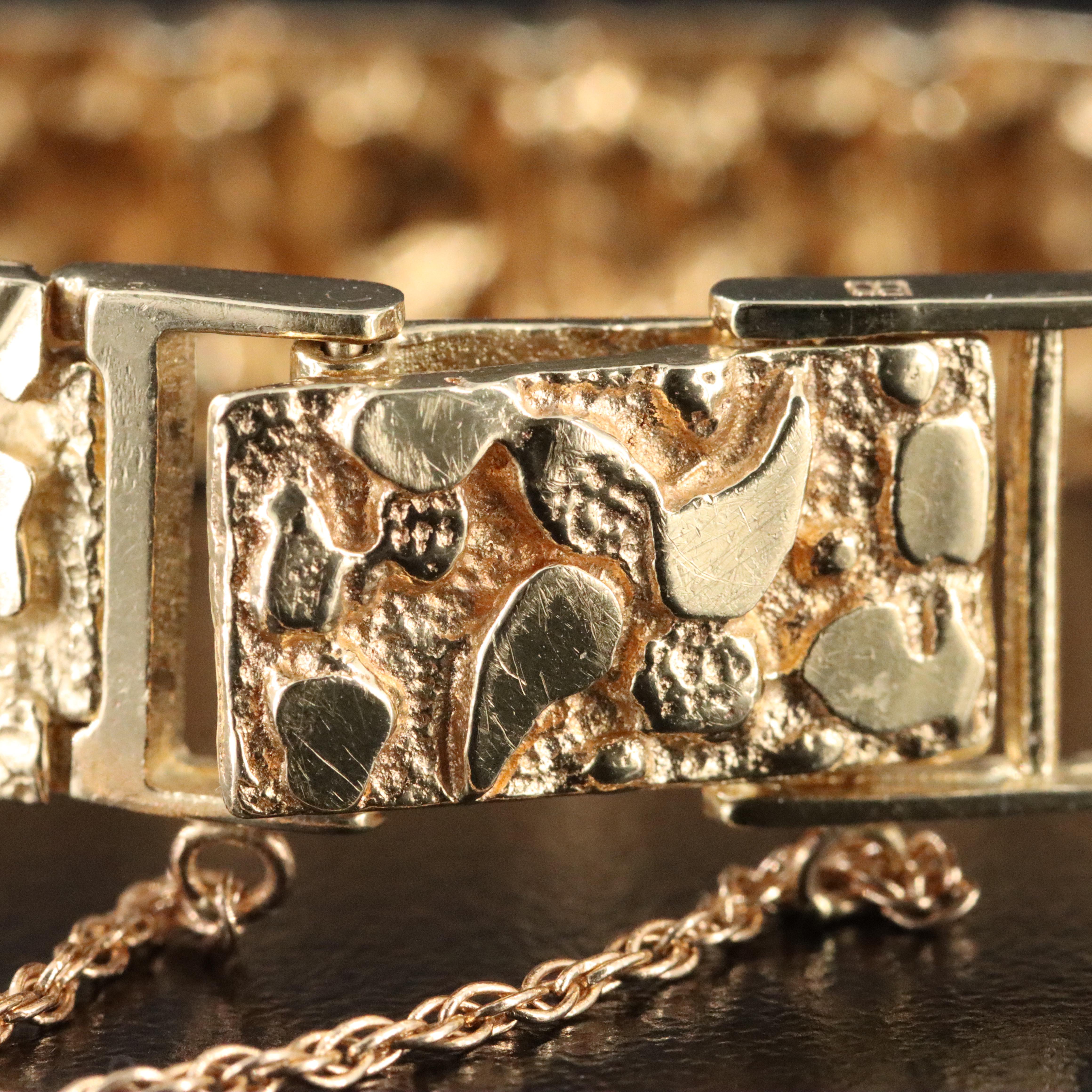 14K Nugget Style Link Bracelet