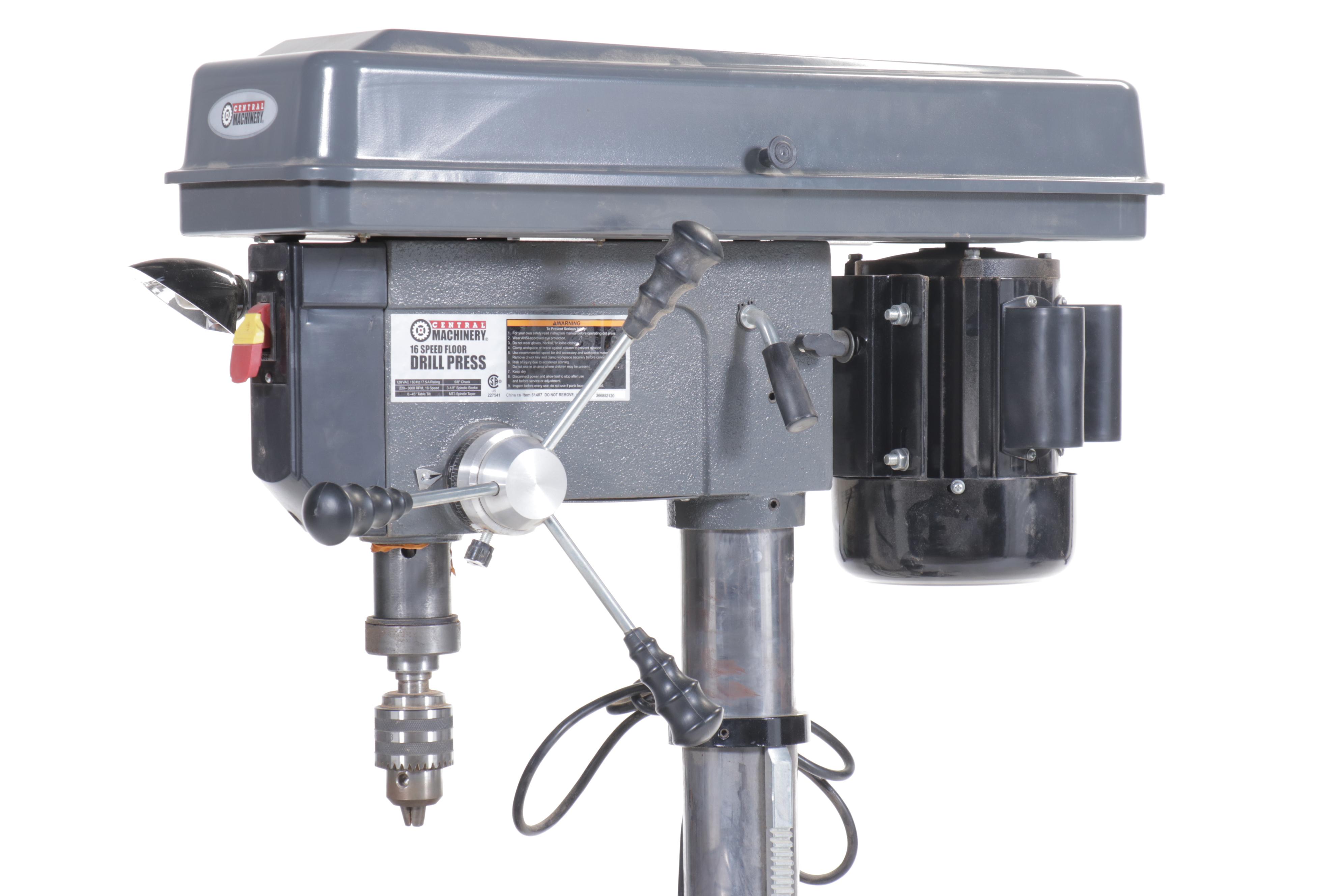 Central Machinery 16 Speed Floor Drill Press