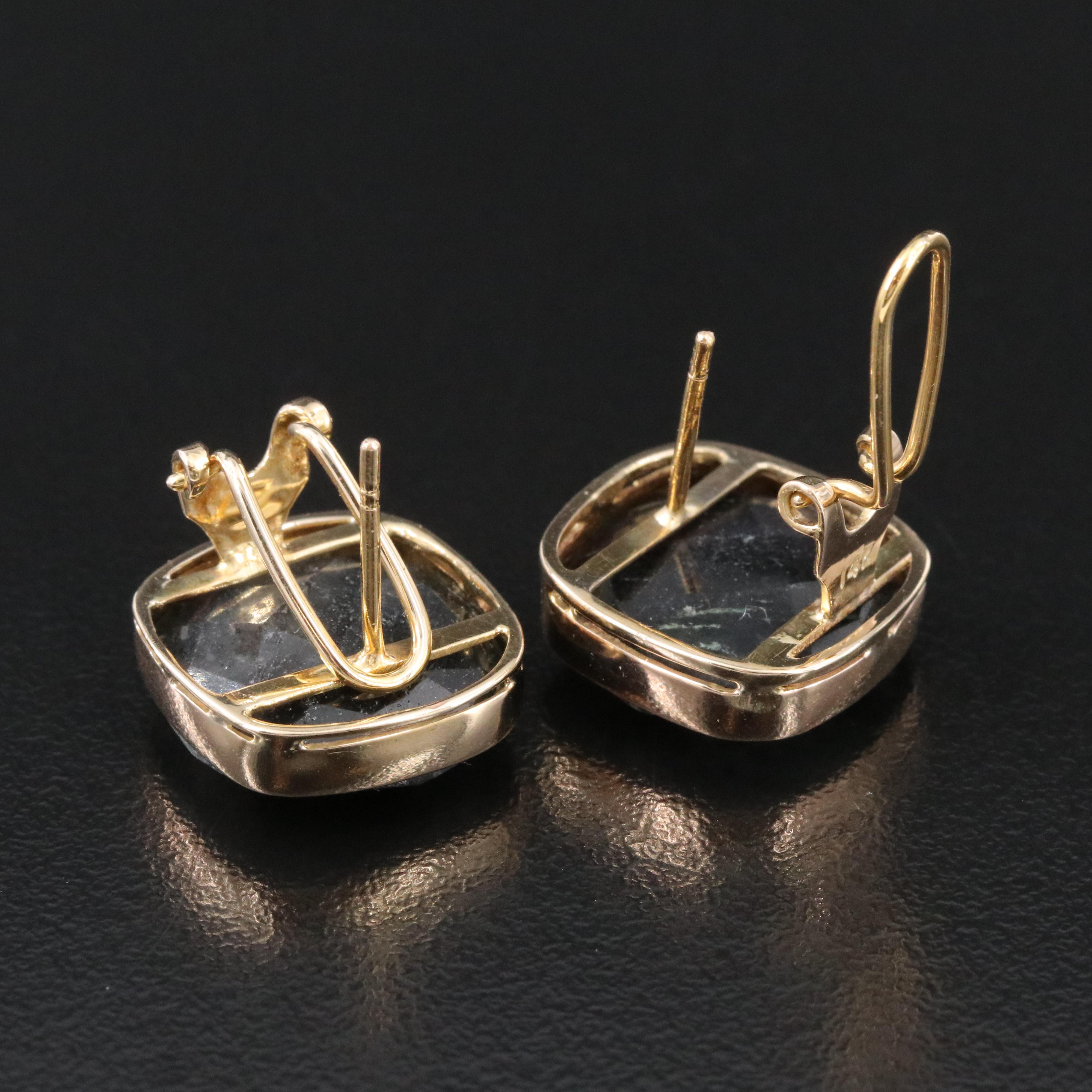 14K Quartz Earrings