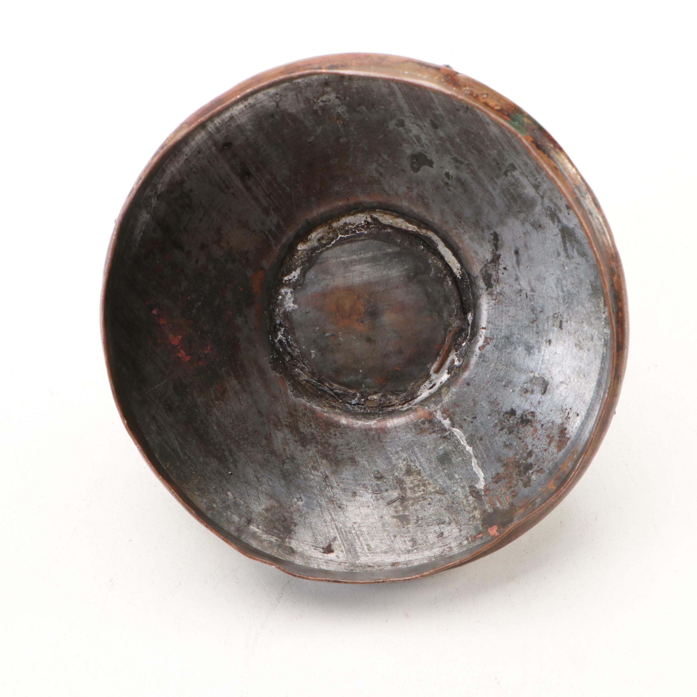 Moroccan Style Copper and Brass and Embellished Kettle