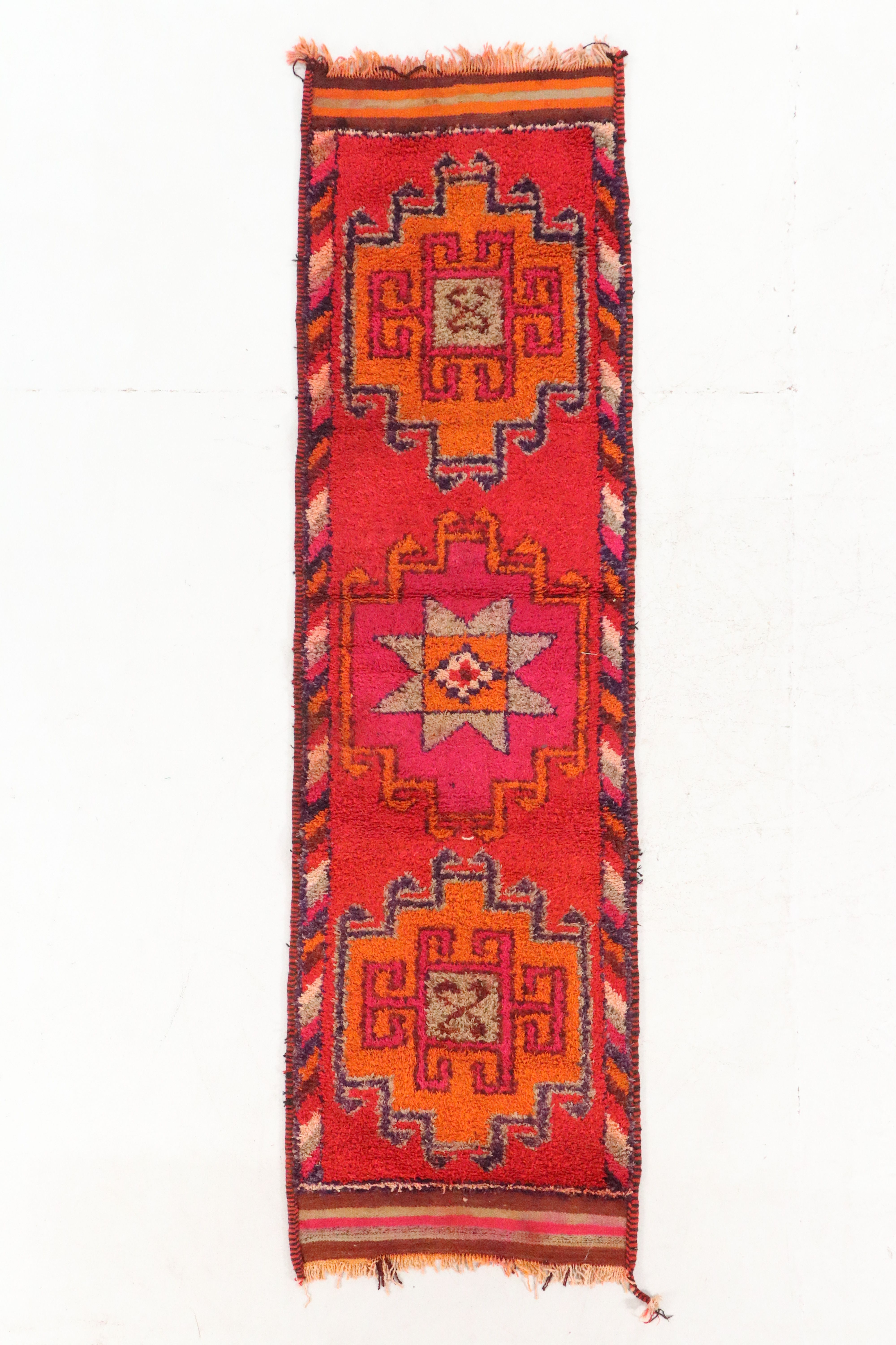 3'1 x 11' Hand-Knotted Moroccan Berber Long Rug