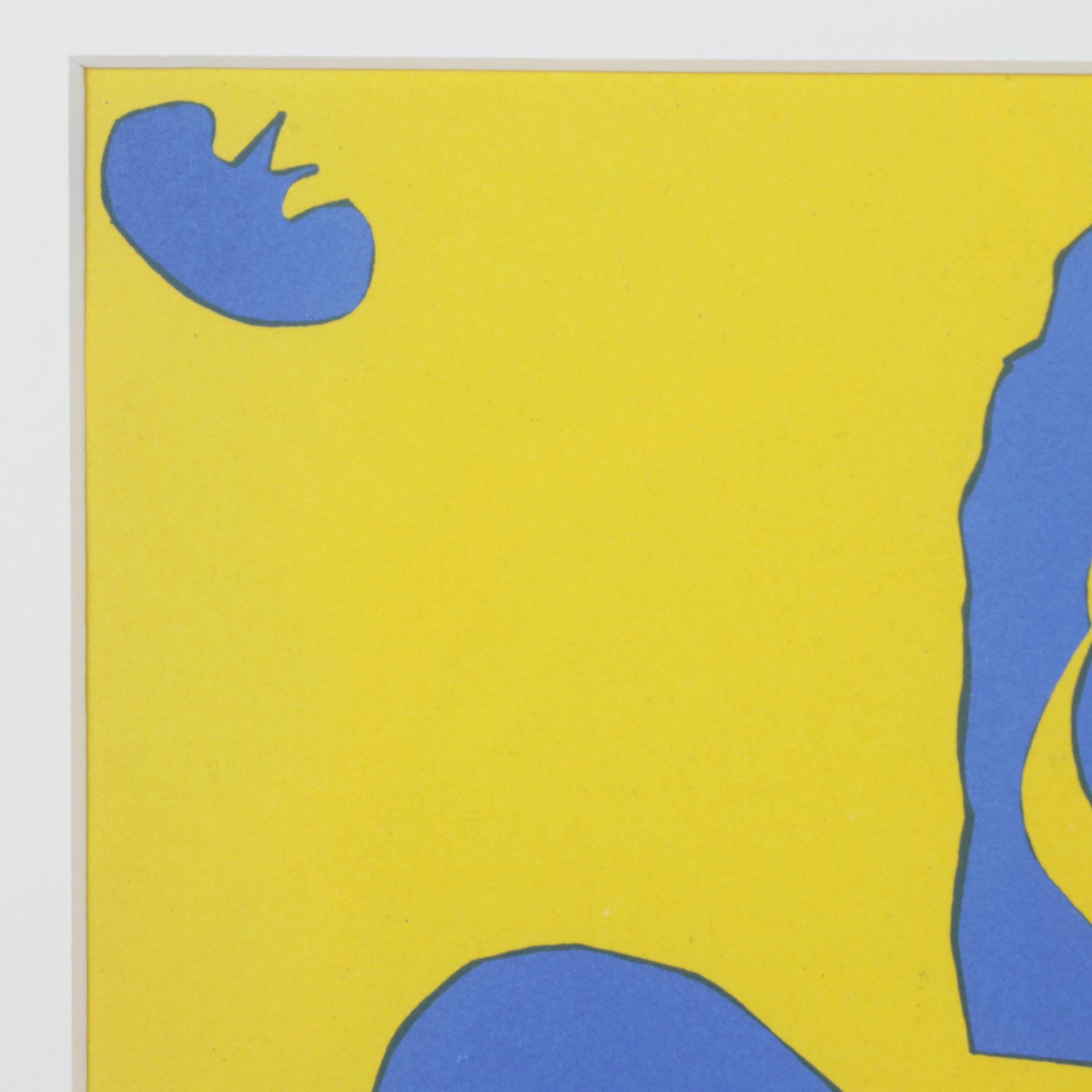 Color Lithograph after Henri Matisse Cut-Out "Nu Bleu IV"