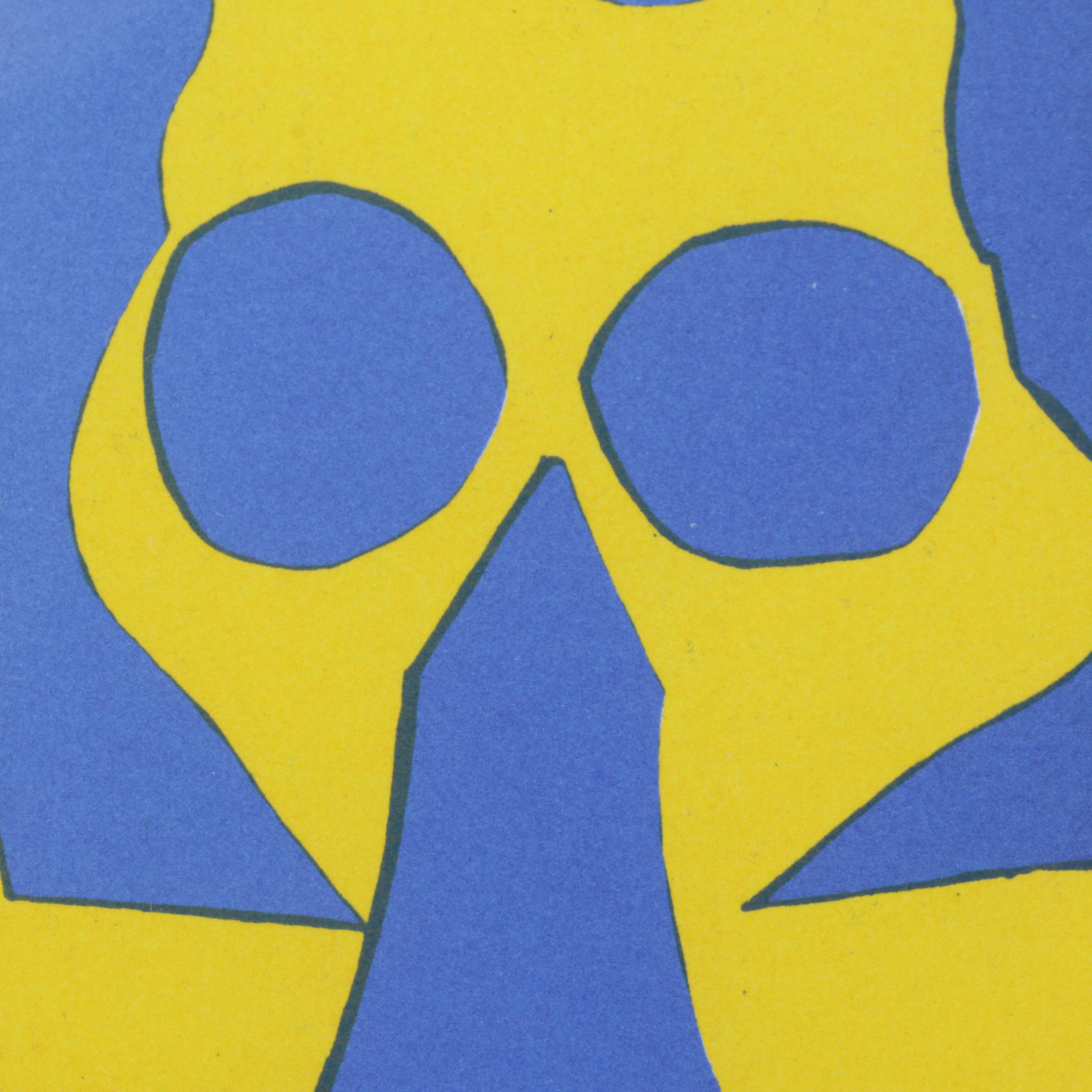 Color Lithograph after Henri Matisse Cut-Out "Nu Bleu IV"