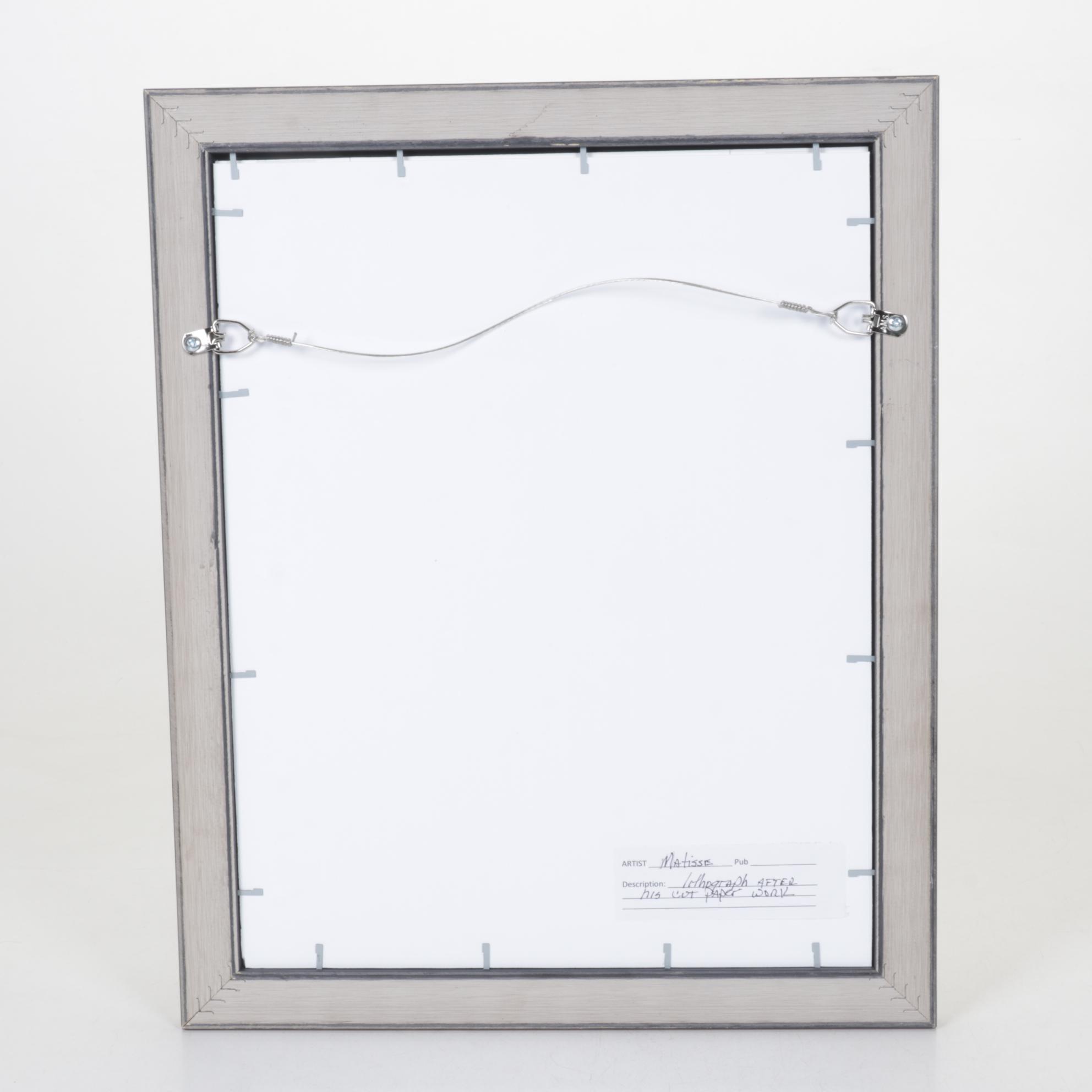 Color Lithograph after Henri Matisse Cut-Out "Nu Bleu IV"