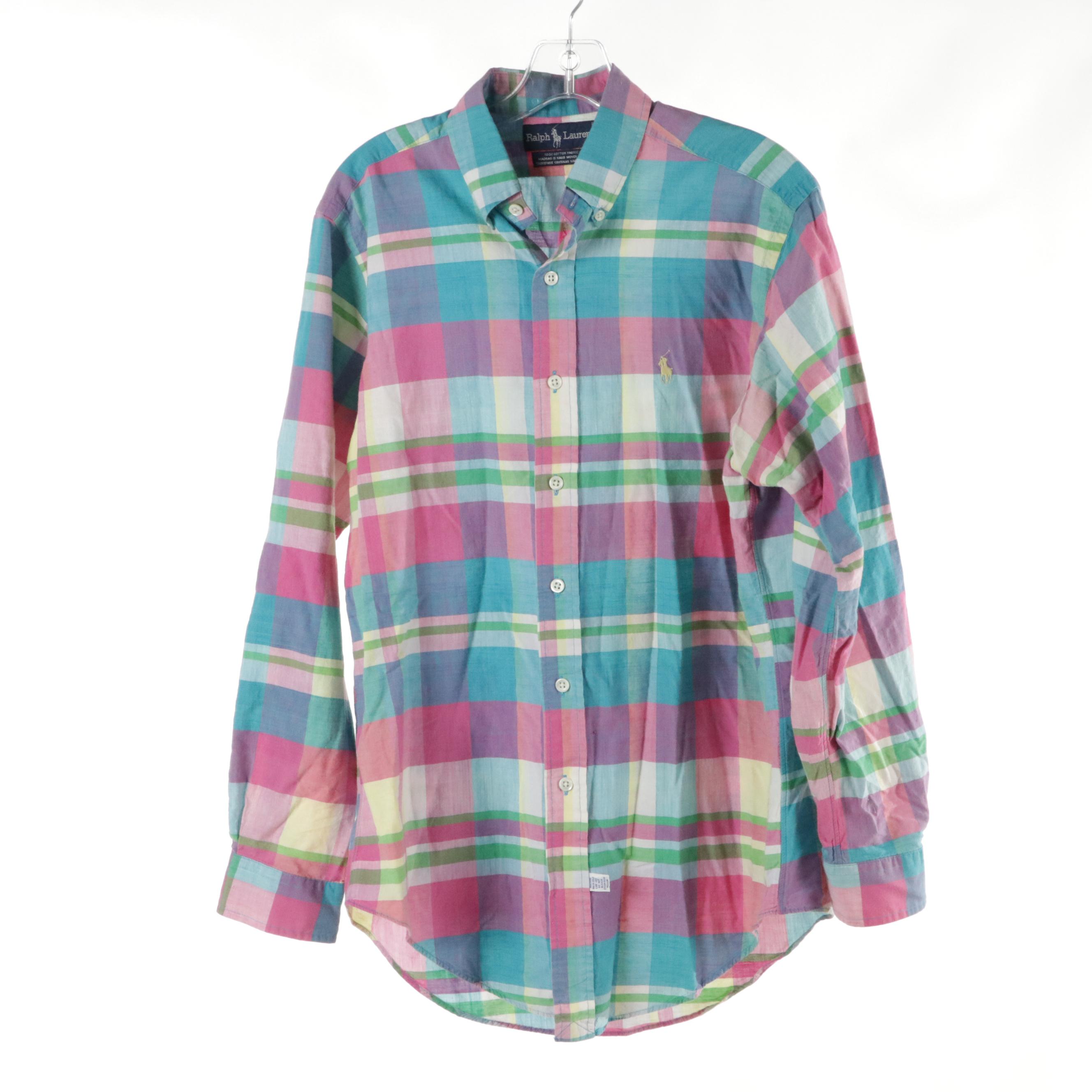 Men's Ralph Lauren and Brooks Brother Cotton Button-Down Shirts