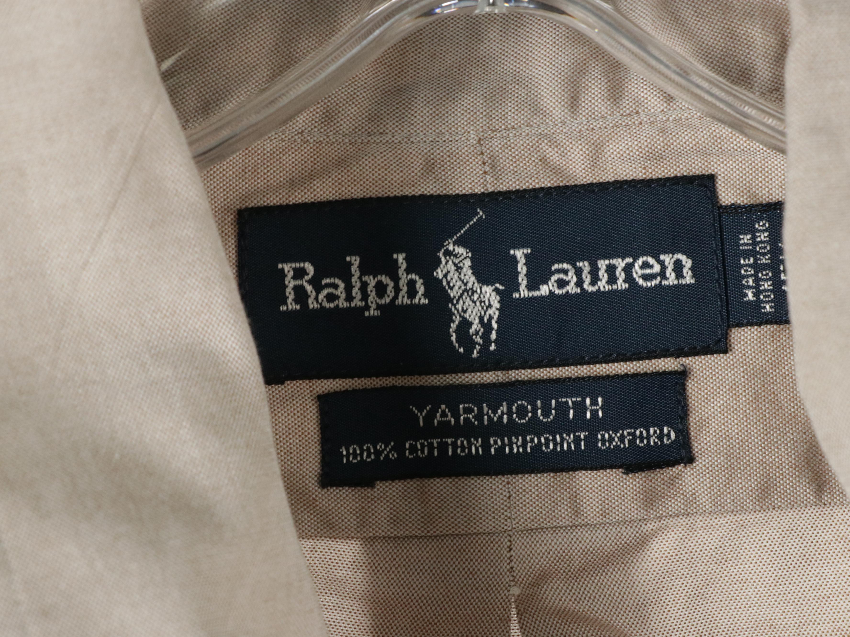 Men's Ralph Lauren and Brooks Brother Cotton Button-Down Shirts