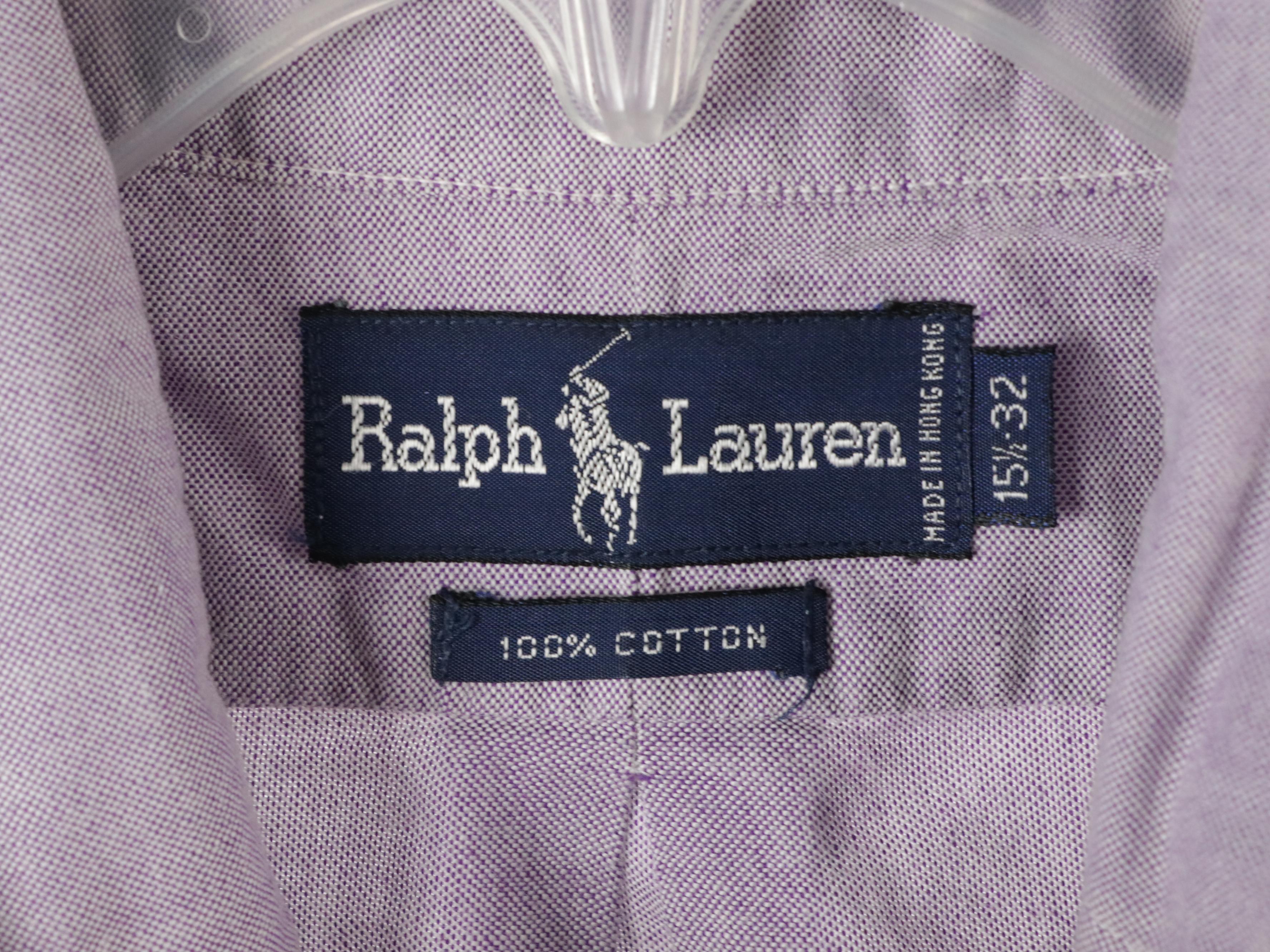 Men's Ralph Lauren and Brooks Brother Cotton Button-Down Shirts
