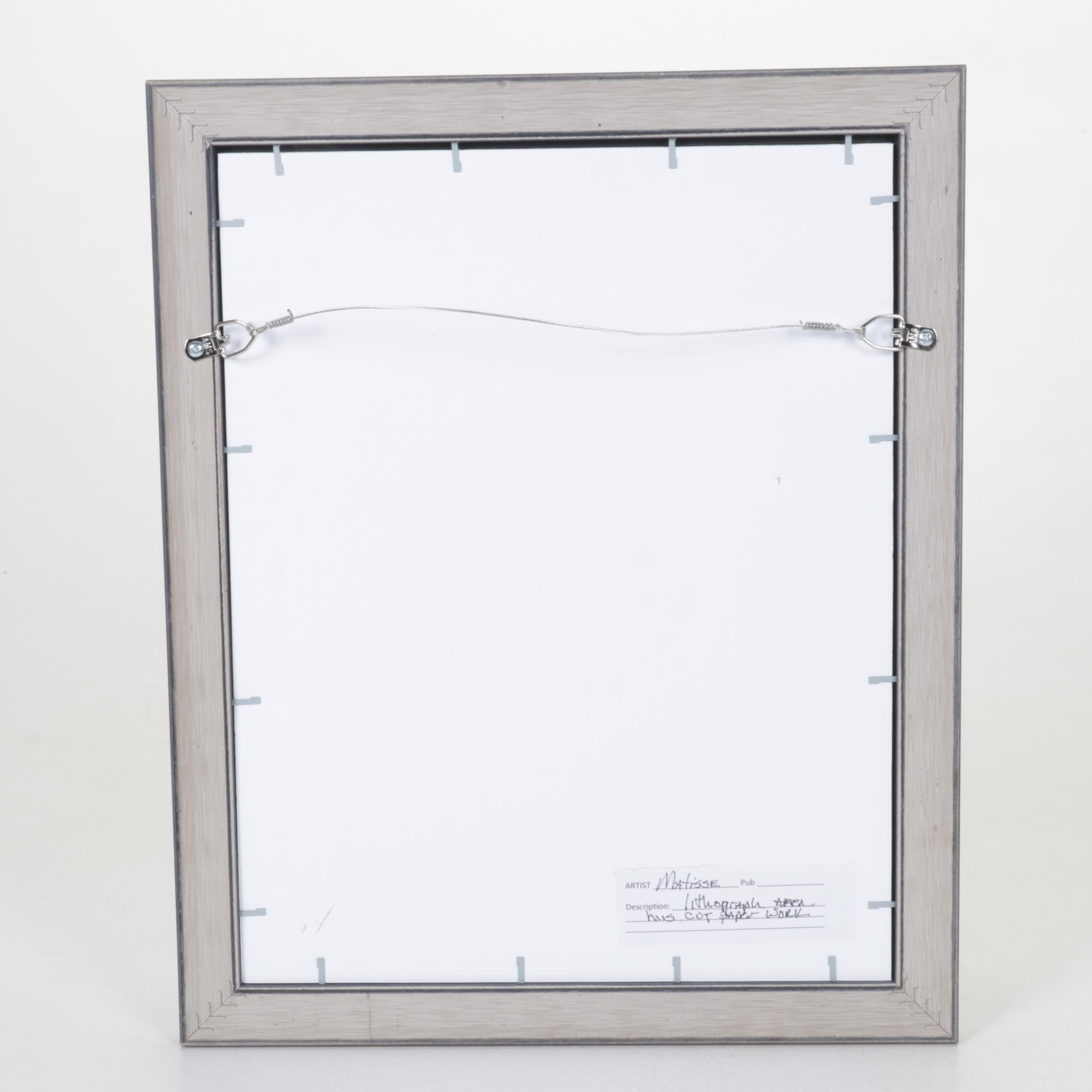 Color Lithograph After Henri Matisse Cut-Out "Standing Blue Nude"