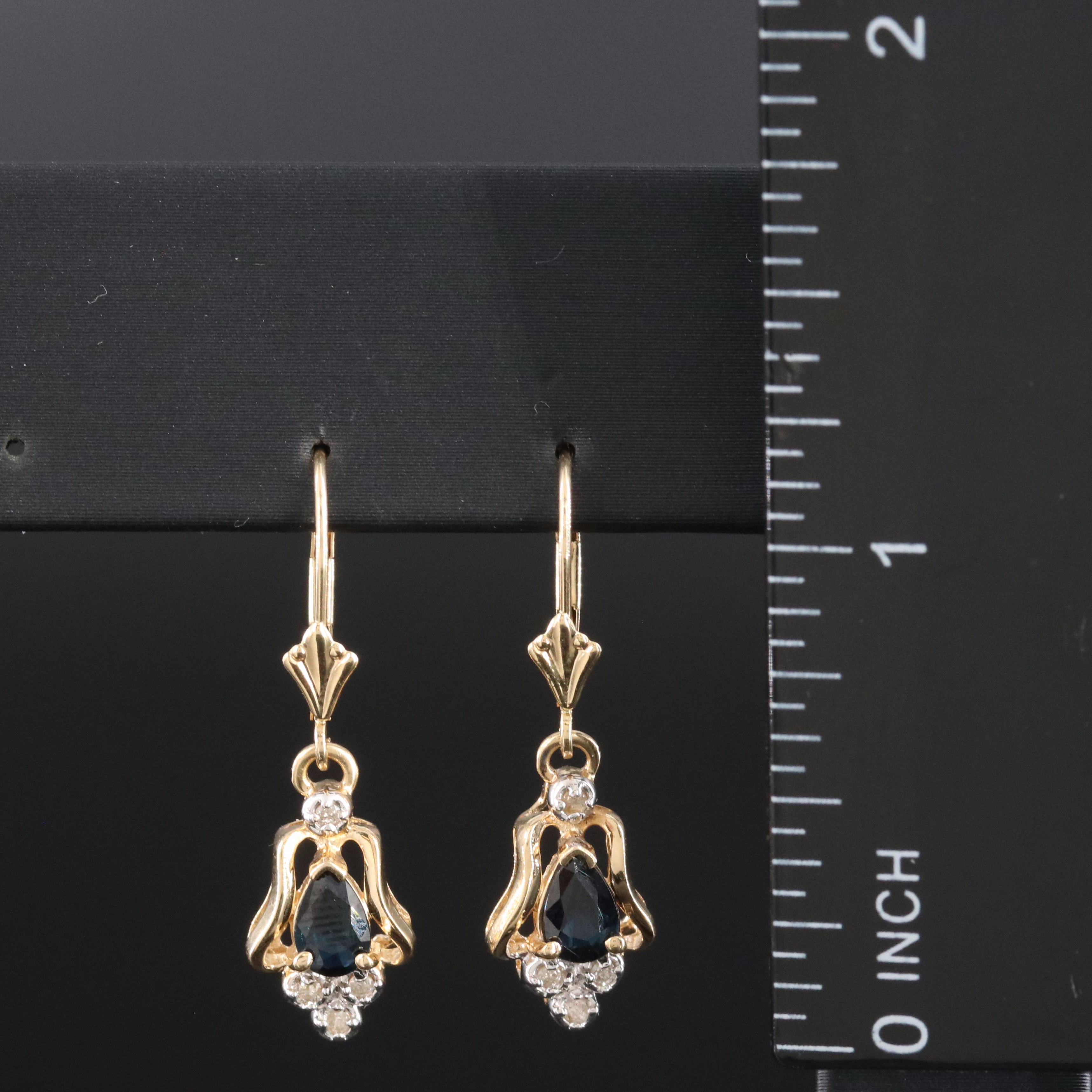 14K Earring Collection Featuring Diamond, Turquoise and Sapphire