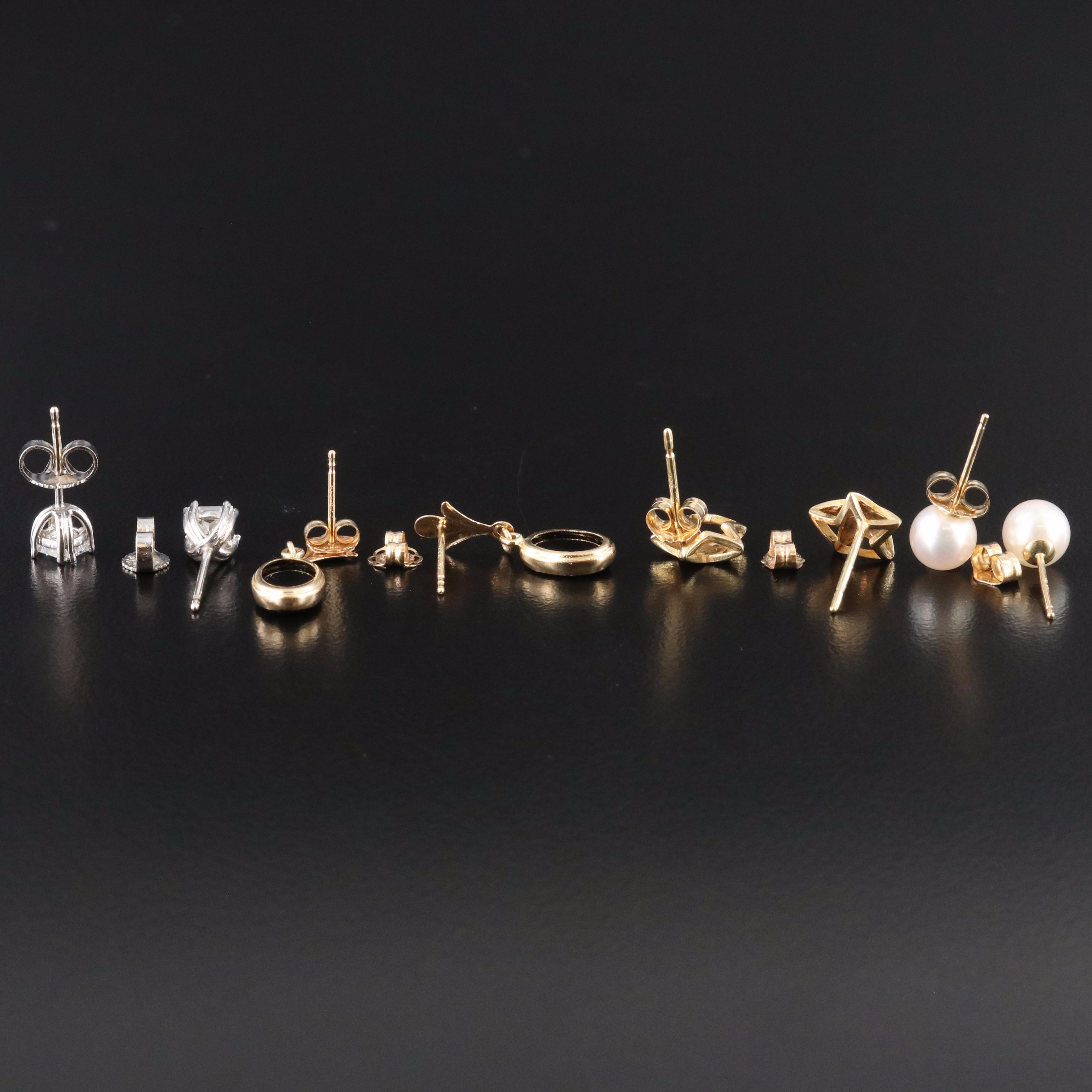 14K Earring Collection Featuring Diamond, Turquoise and Sapphire