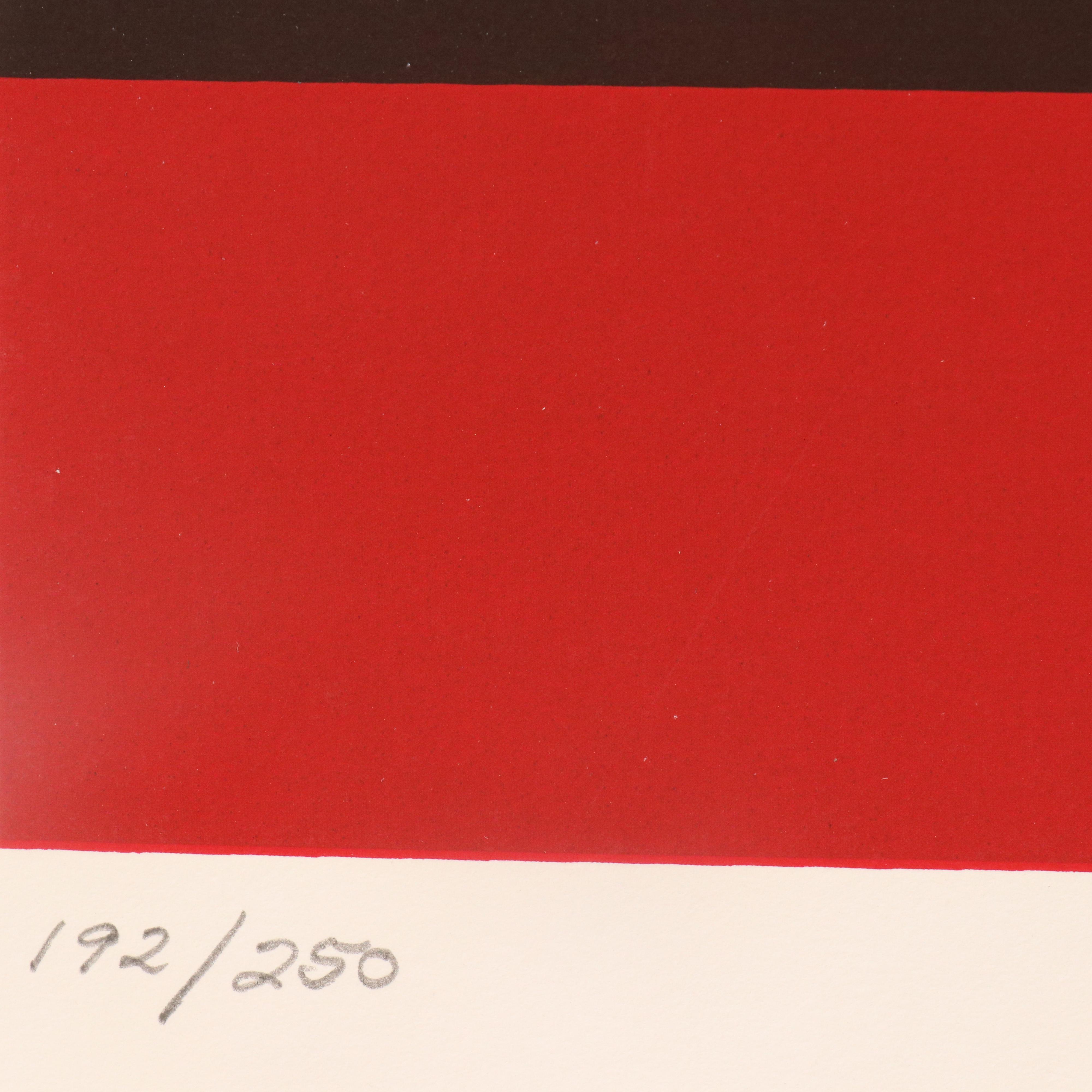 Thomas Whelan Benton Abstract Serigraph "Golden Waves," 1979