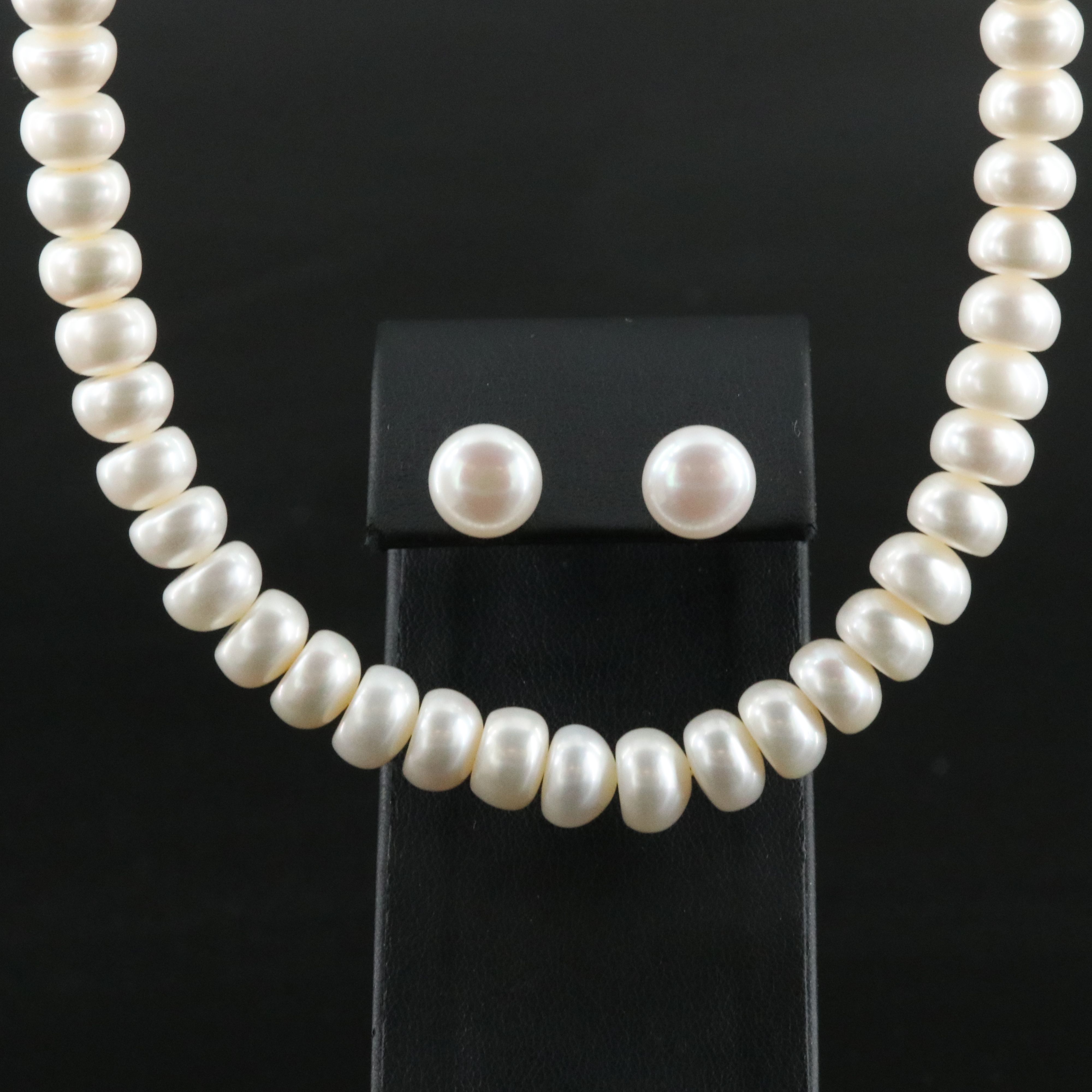 Honora 14K Pearl Earrings and Necklace