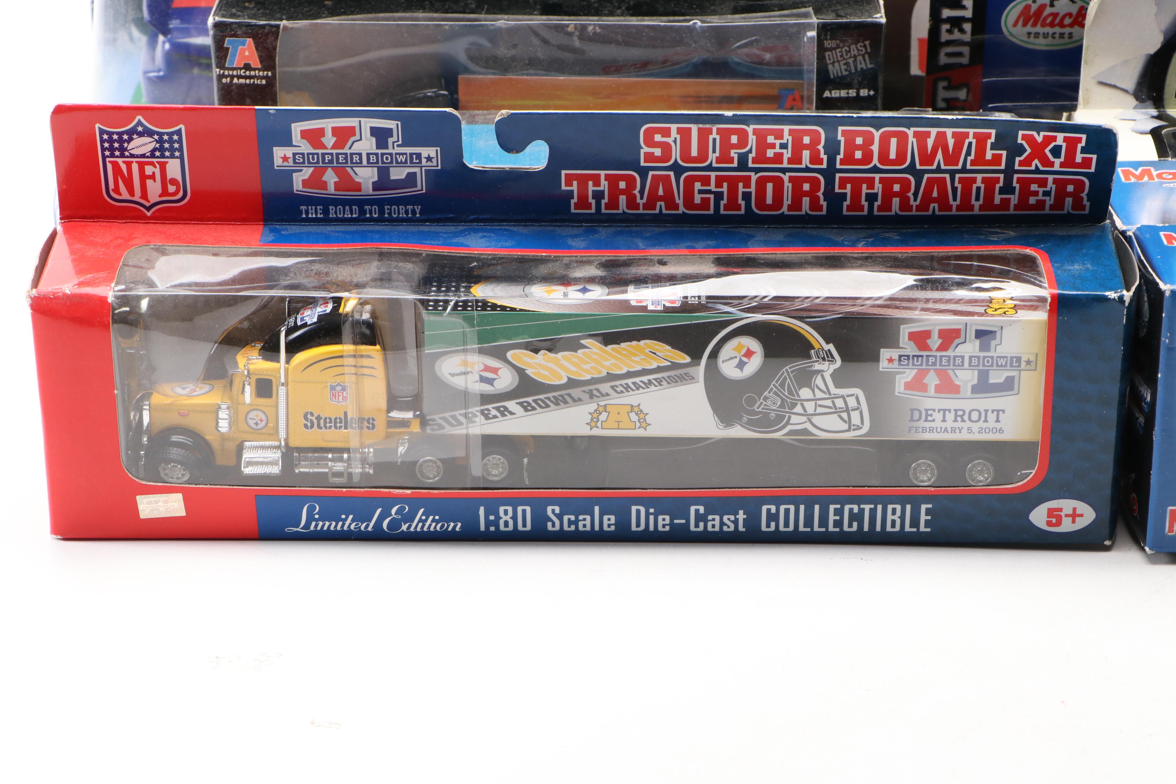 Maisto, Citgo, and Other Toy Trucks with Toy Cars, Late 20th-Early 21st Century