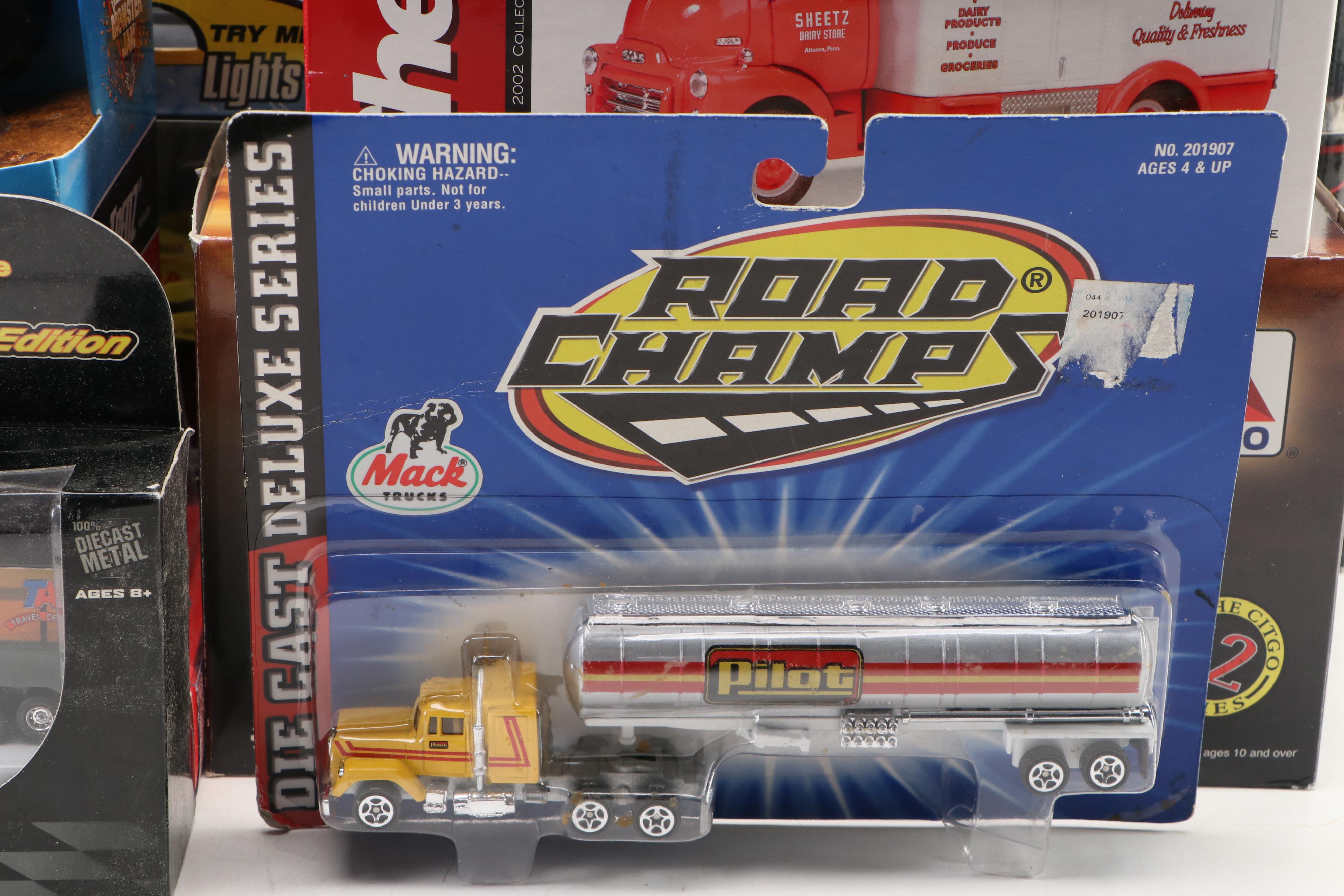 Maisto, Citgo, and Other Toy Trucks with Toy Cars, Late 20th-Early 21st Century