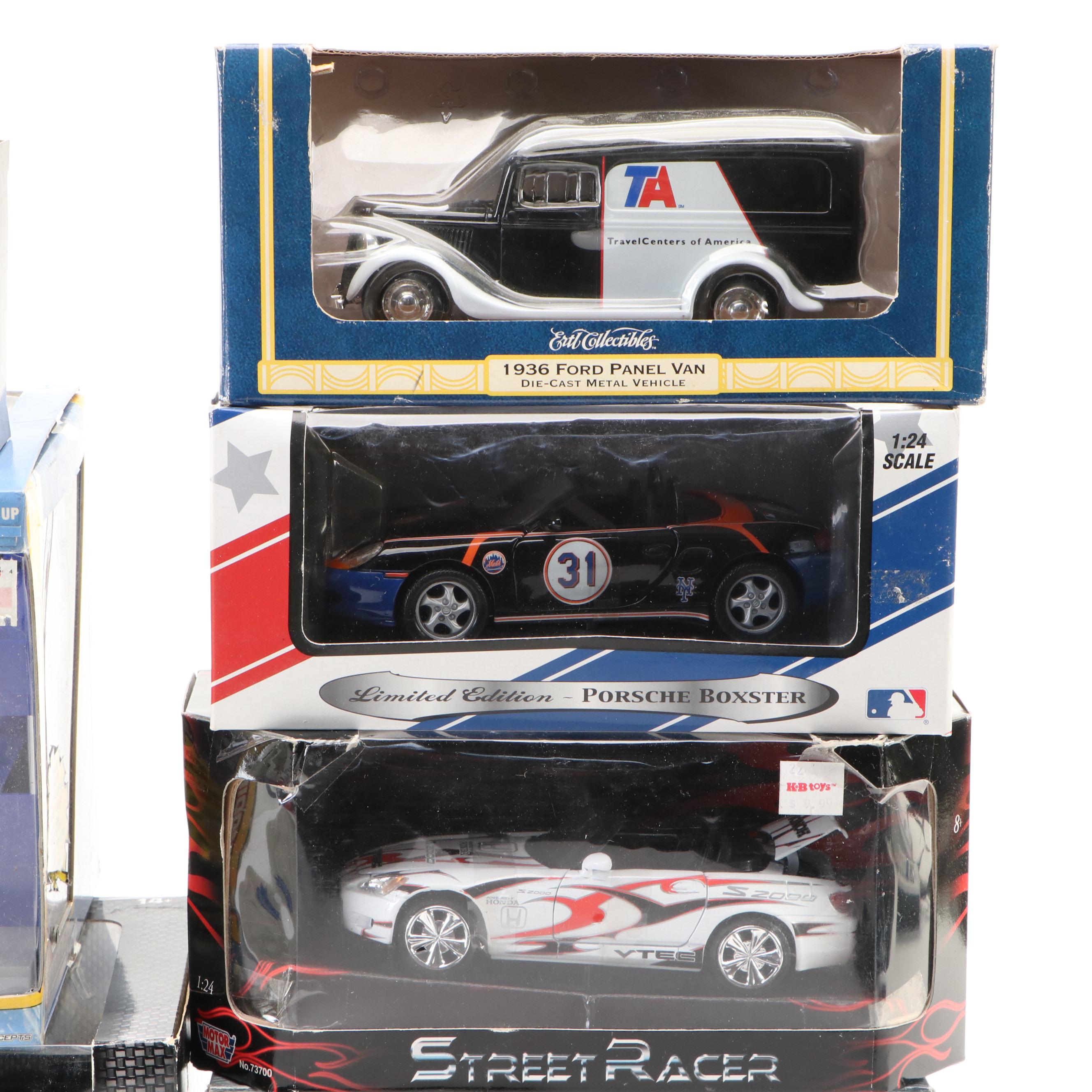 Maisto, Citgo, and Other Toy Trucks with Toy Cars, Late 20th-Early 21st Century