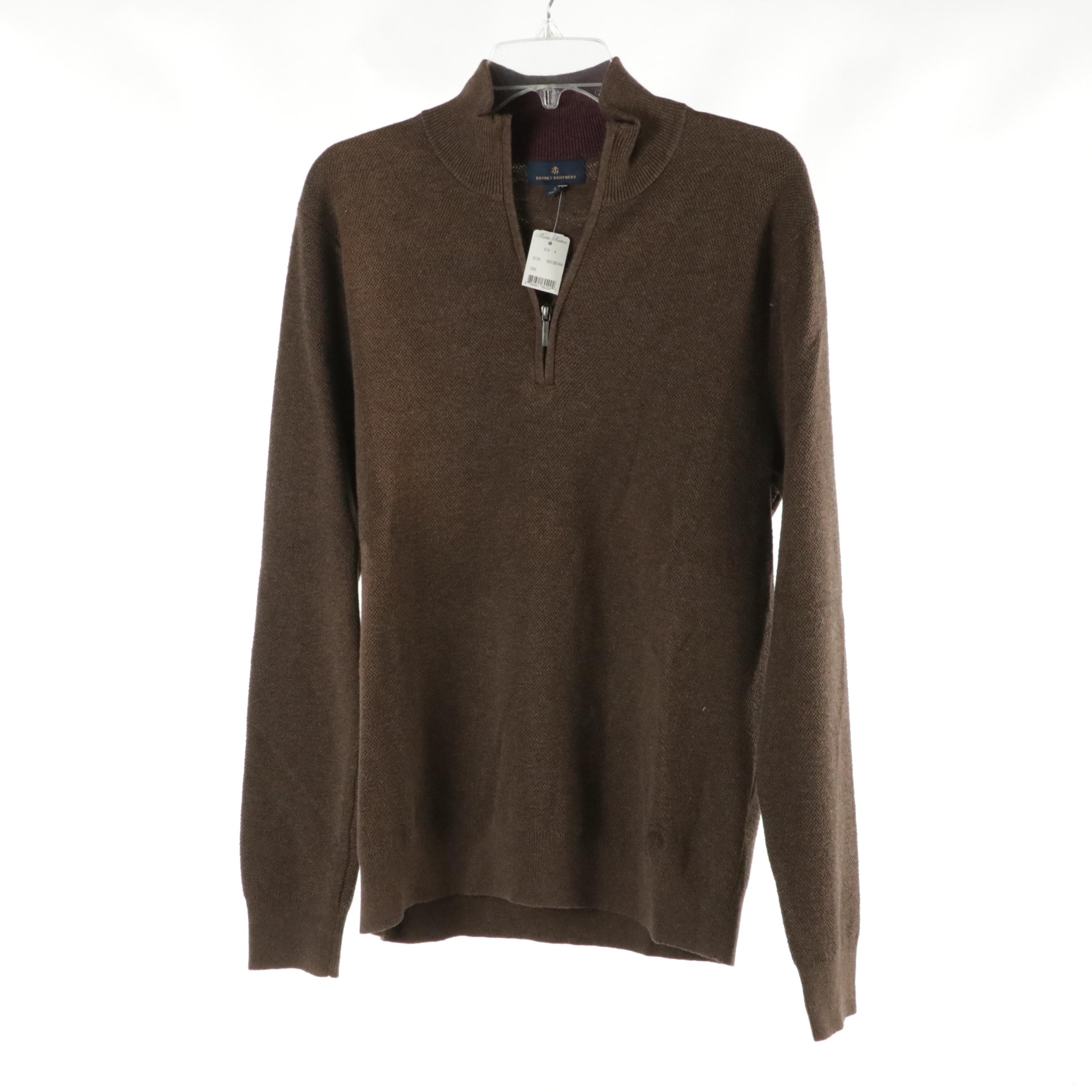 Men's Charter Club and Lands' End Cotton Knit Sweaters, Brooks Brothers Pullover