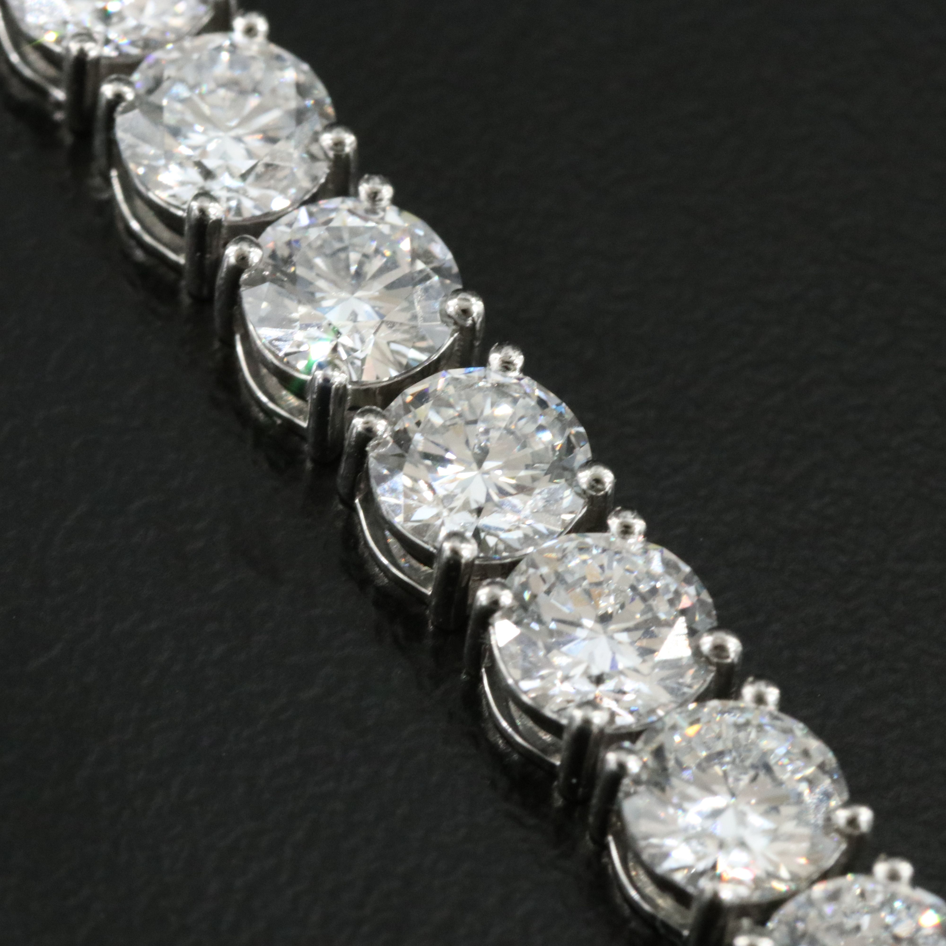 Platinum 15.88 CTW Lab Grown Diamond Line Bracelet