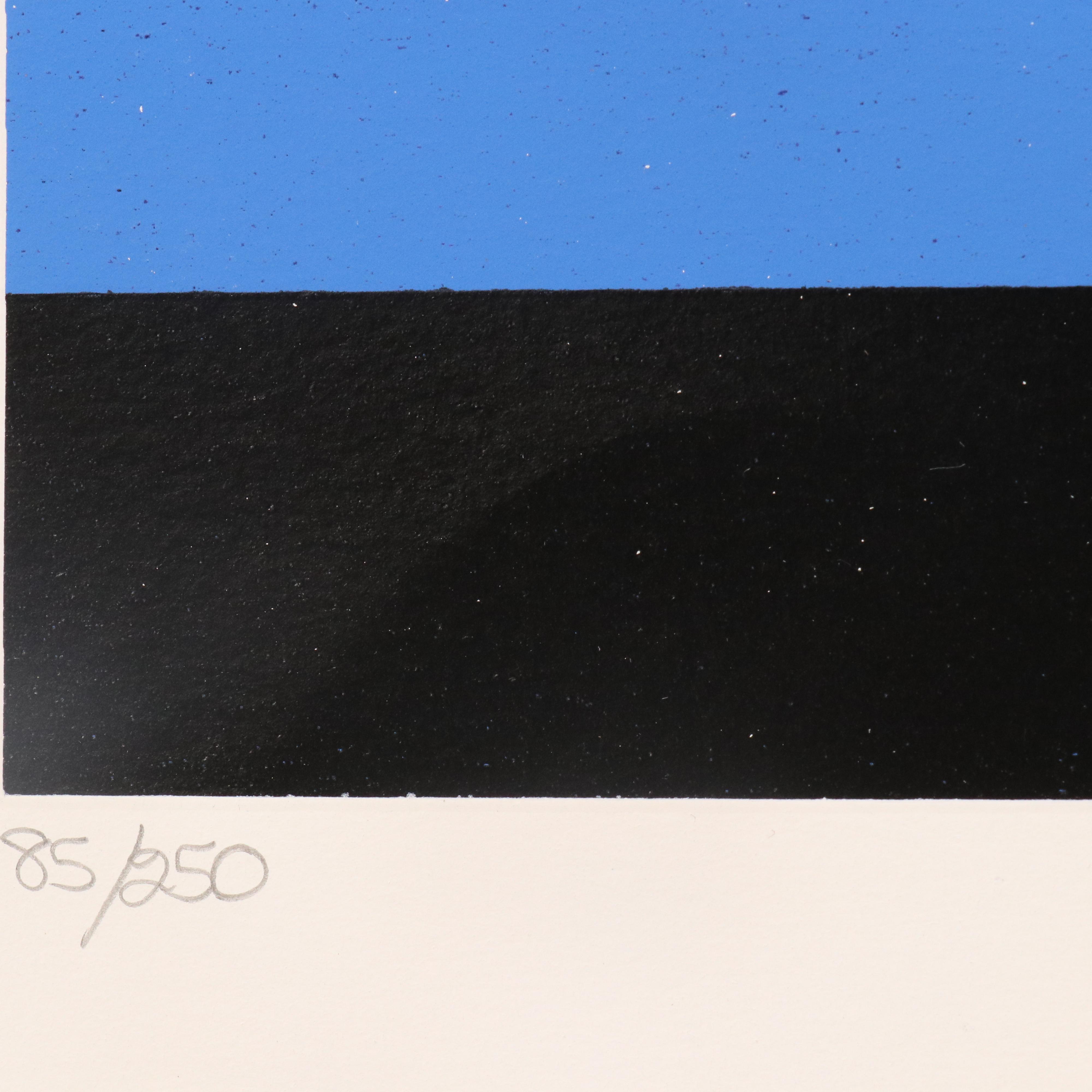 Thomas Whelan Benton Abstract Serigraph "Earthline Red," 1981