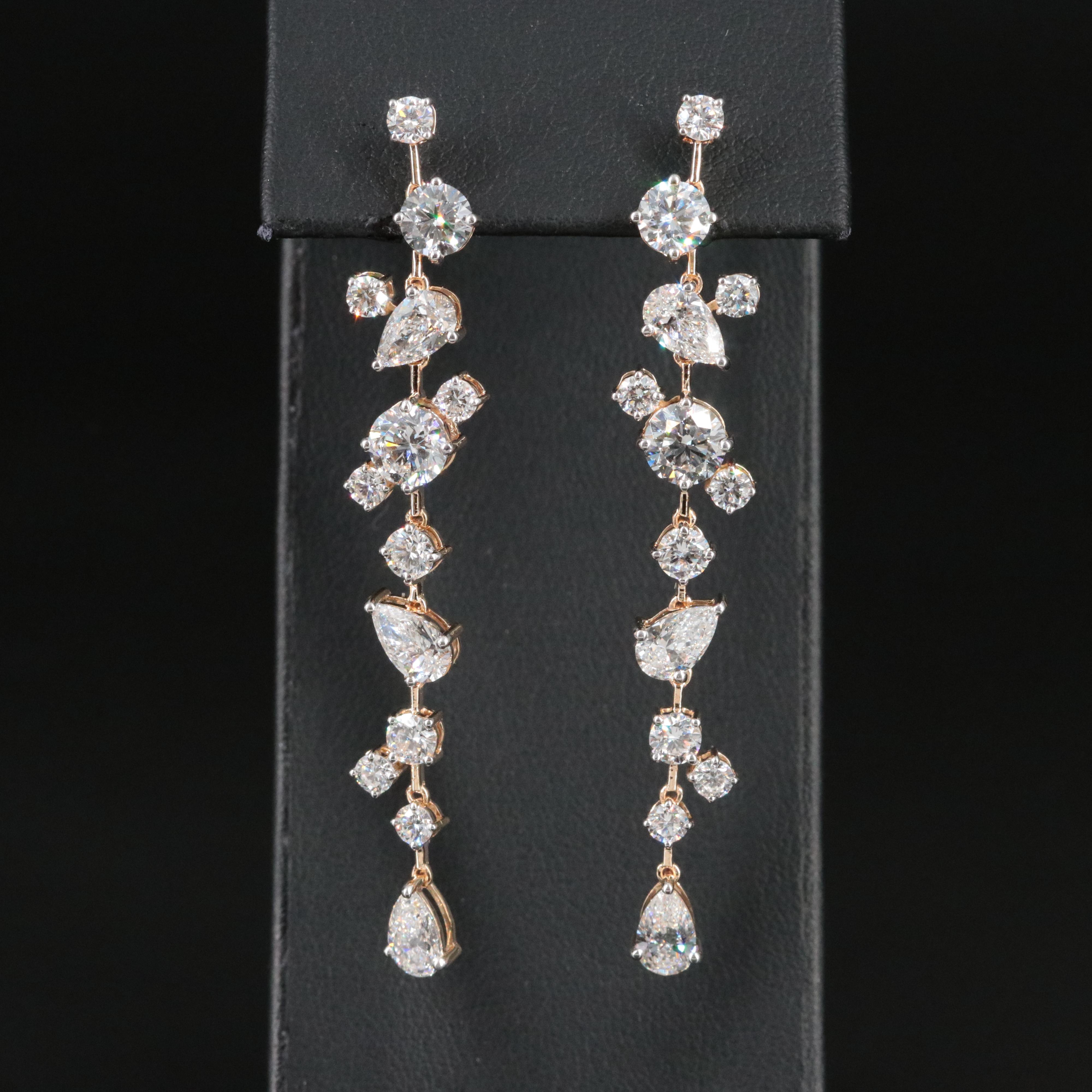 14K 7.73 CTW Lab Grown Diamond Earrings