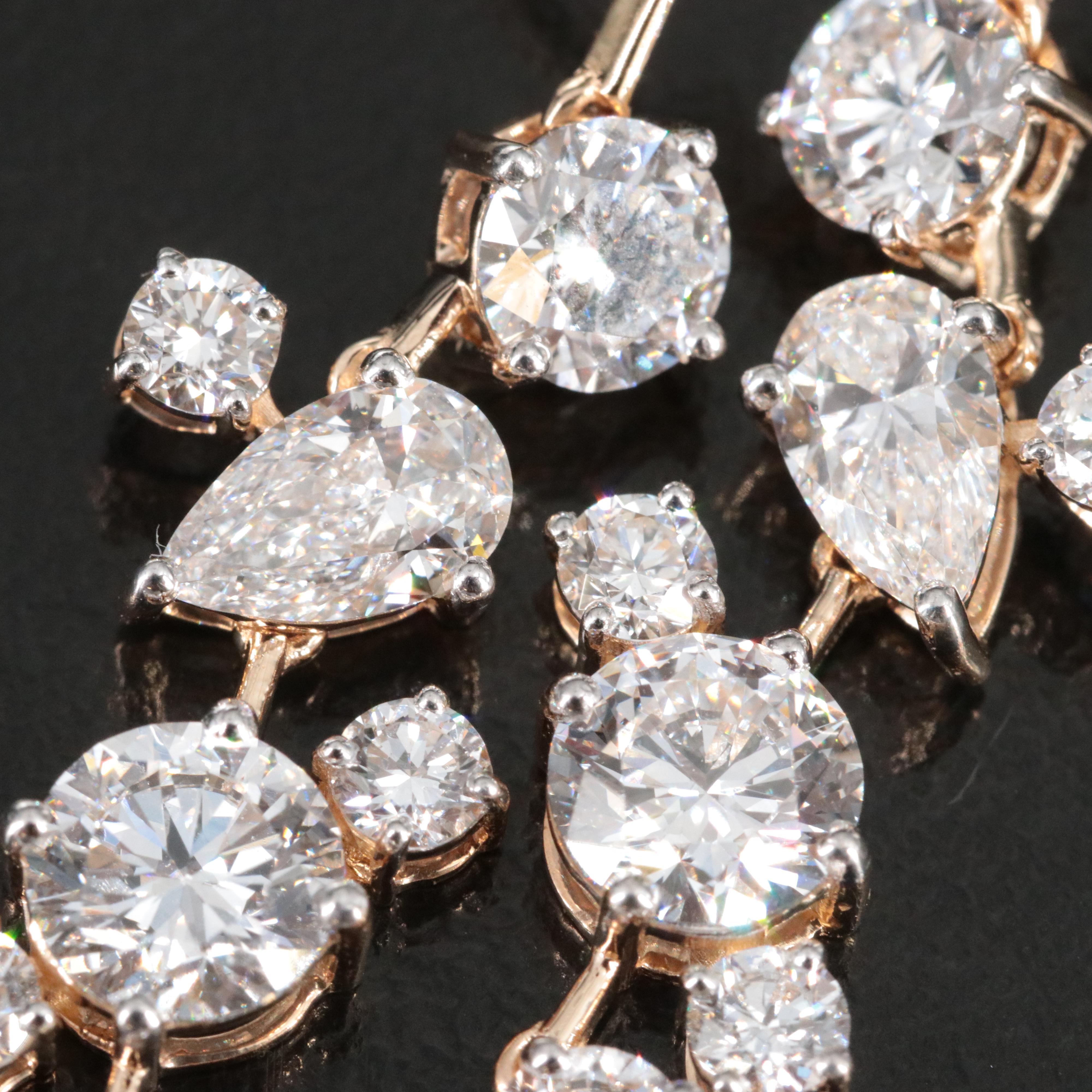 14K 7.73 CTW Lab Grown Diamond Earrings