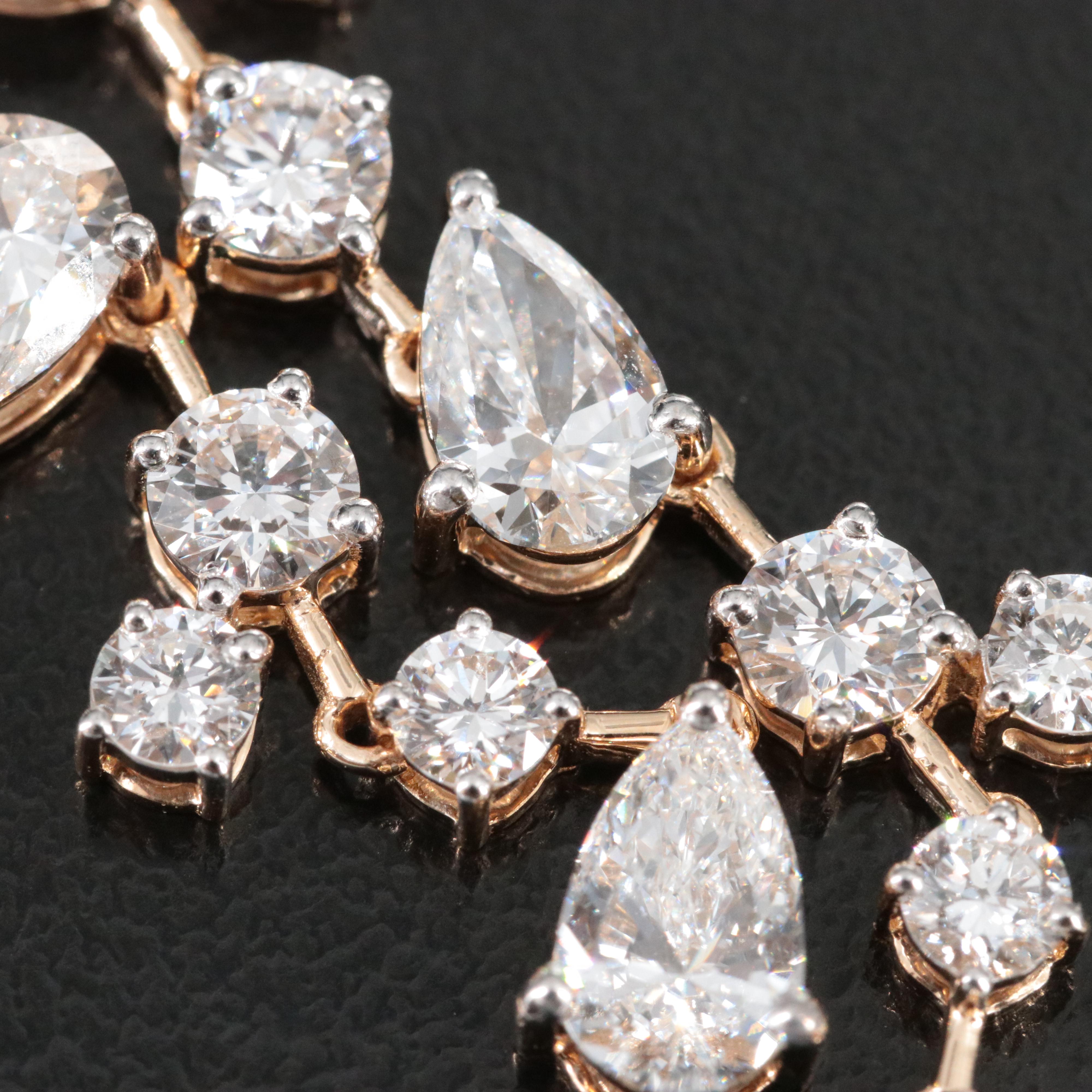 14K 7.73 CTW Lab Grown Diamond Earrings